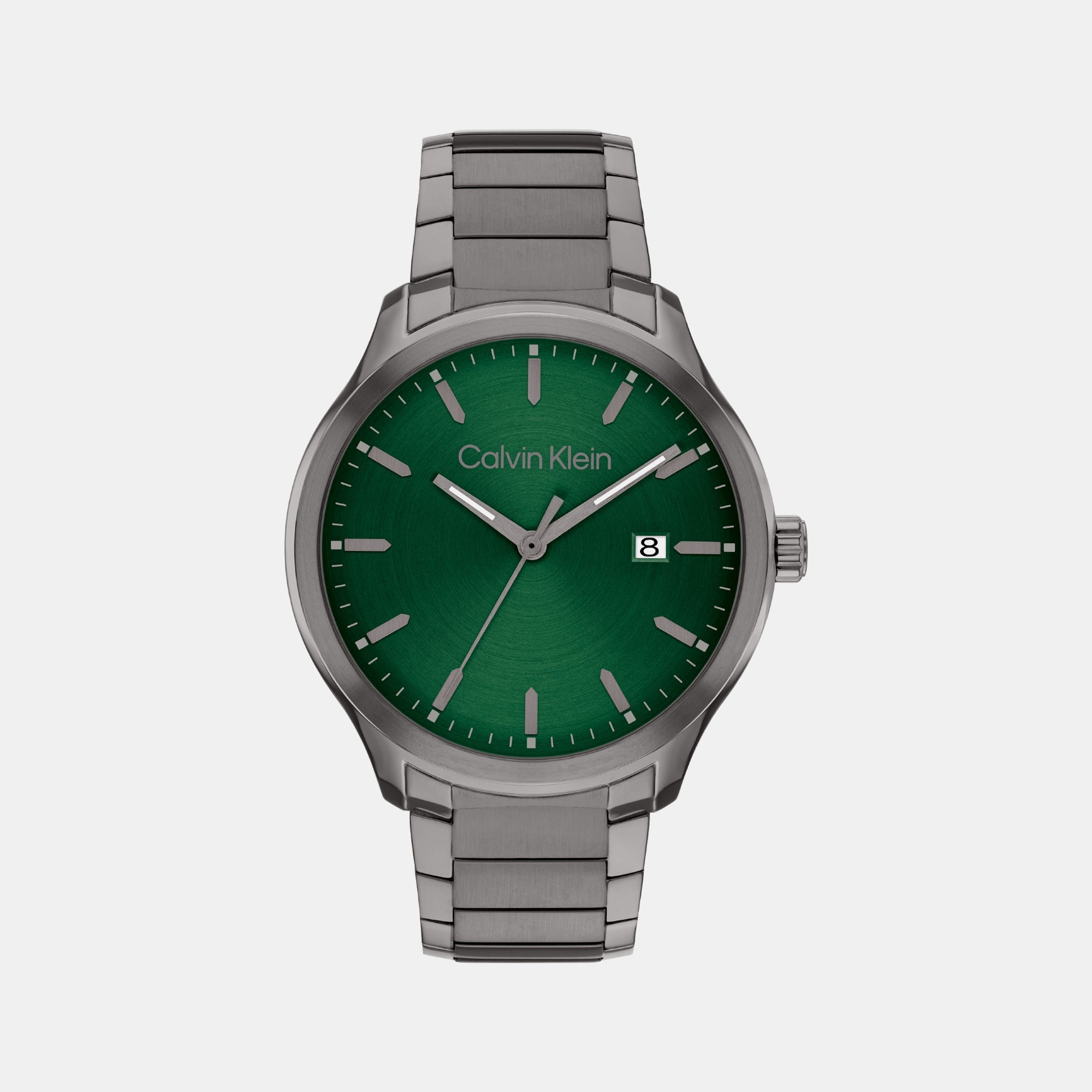 Calvin Klein Define Men Quartz Green Dial Analog Stainless Steel Watch 25200350