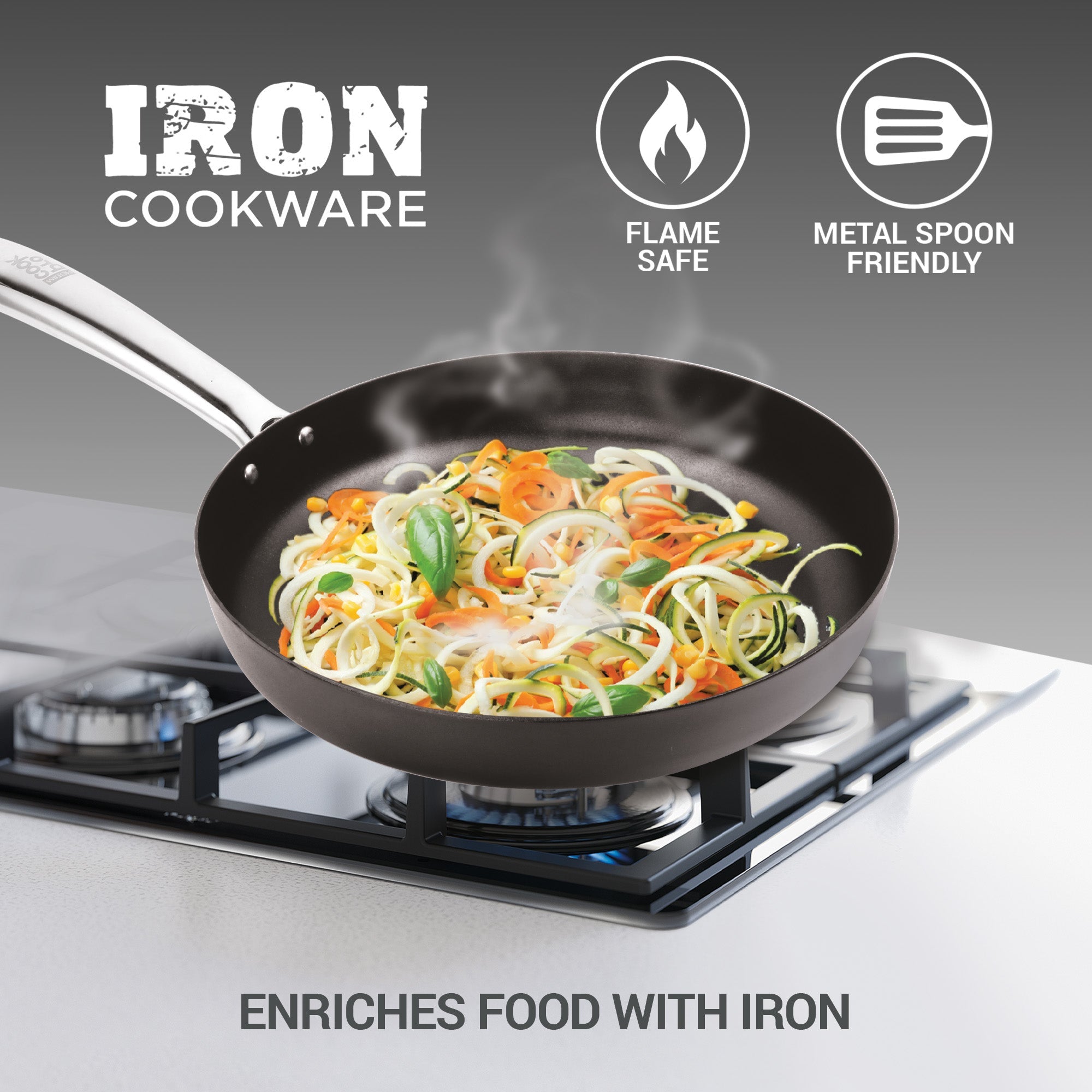 Non Stick Iron Fry Pan (Milton Procook) – Black - view 3