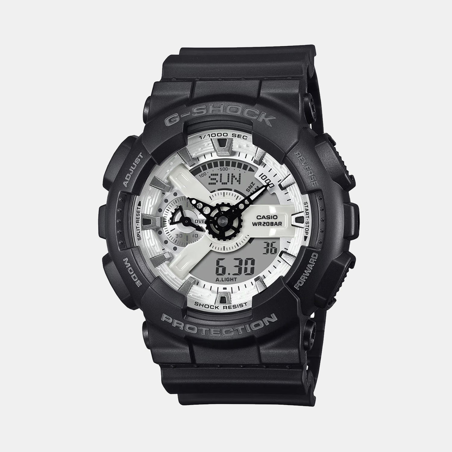 Casio G-Shock Men Quartz White Dial Analog-Digital Resin Watch G1636