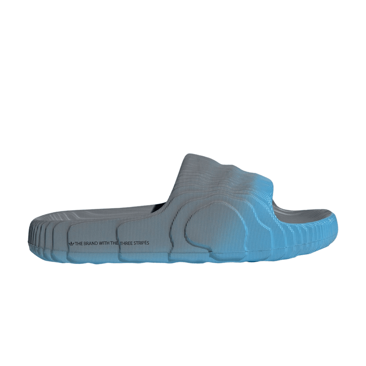 Yeezy adidas Adilette 22 Slides Grey Semi Blue Burst Mel Core Black