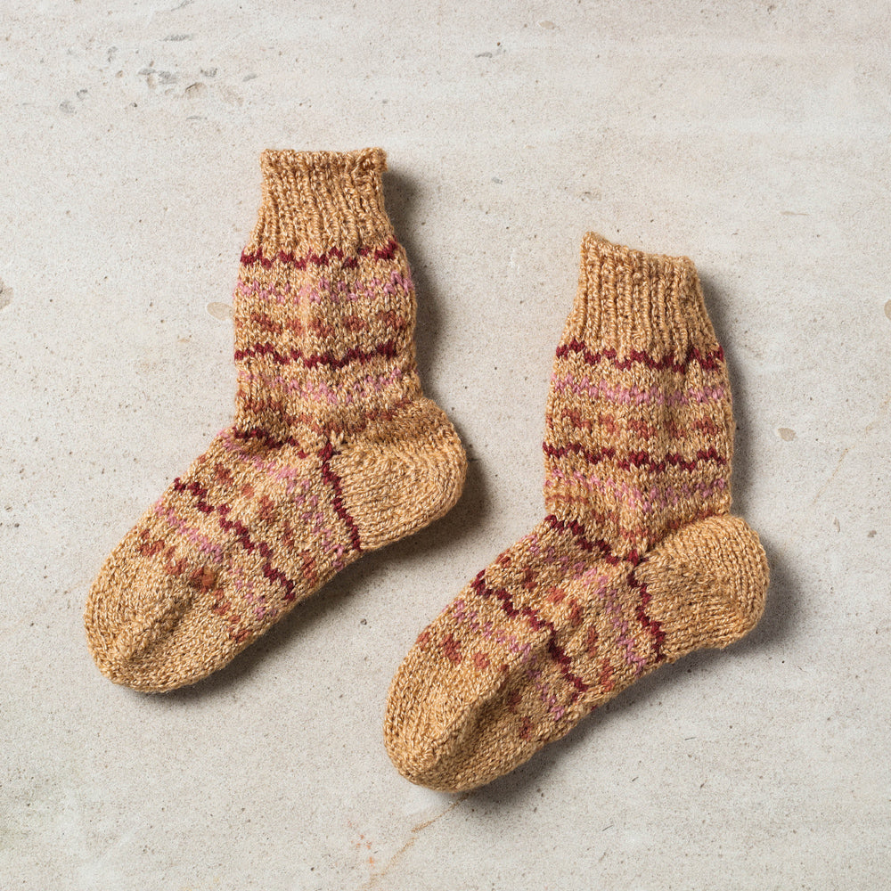 KILMORA Beige - Kumaun Hand Knitted Woolen Socks - Kids