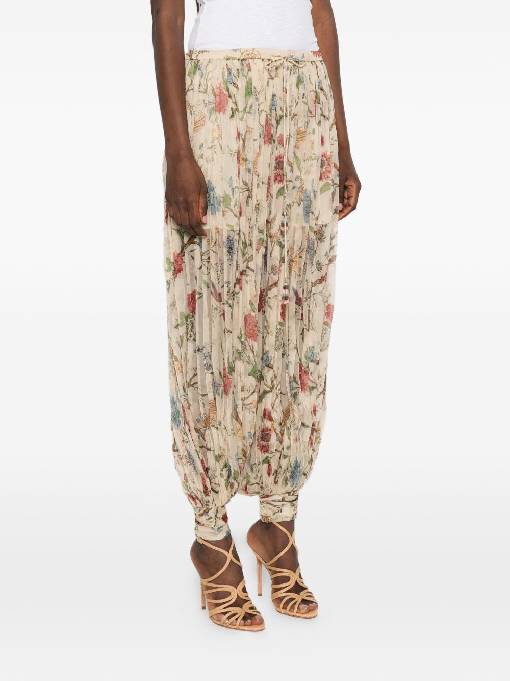 Into The East Printed Silk Trousers - view 2