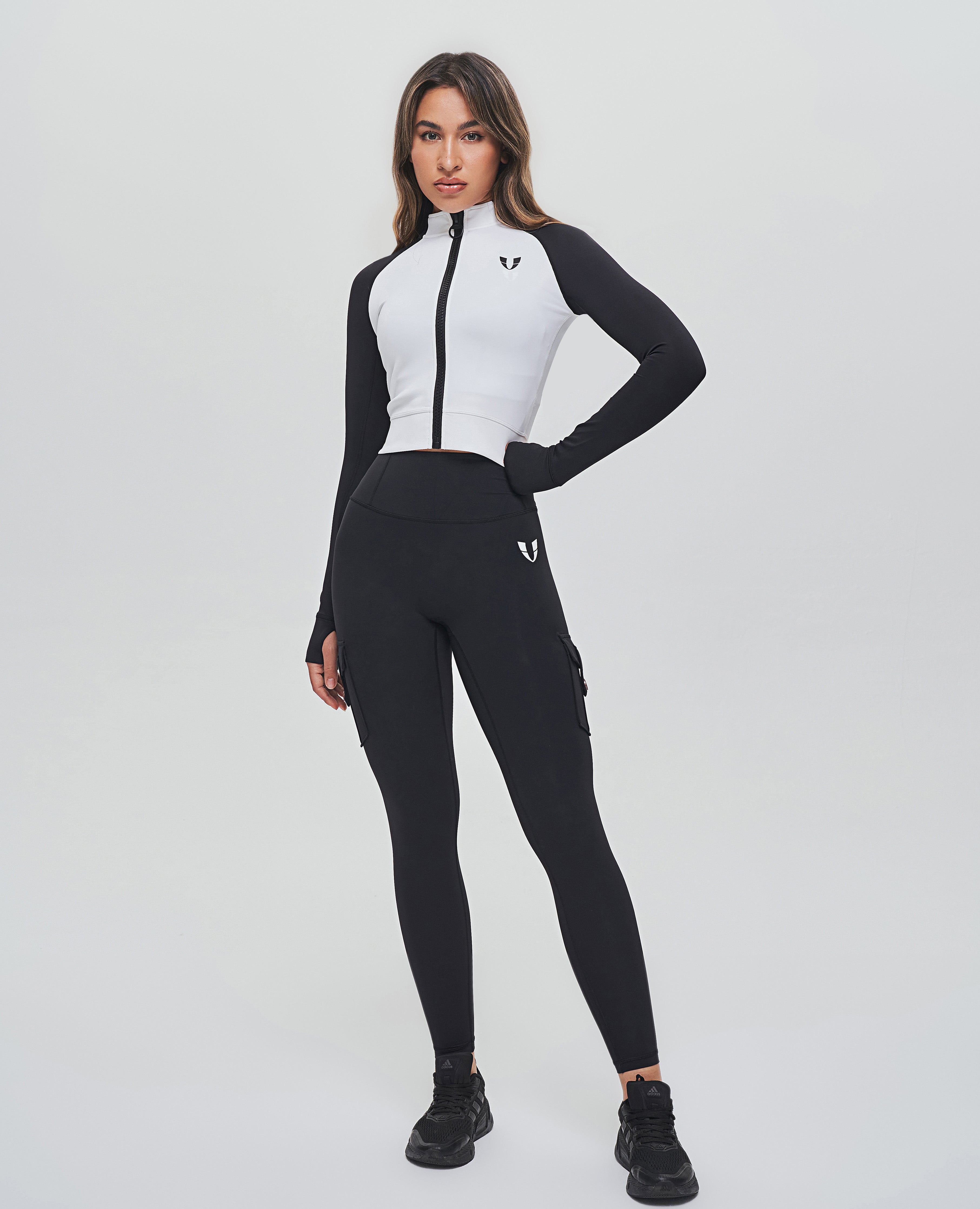 FIRM ABS Color Block Jacket - Black And White - view 5