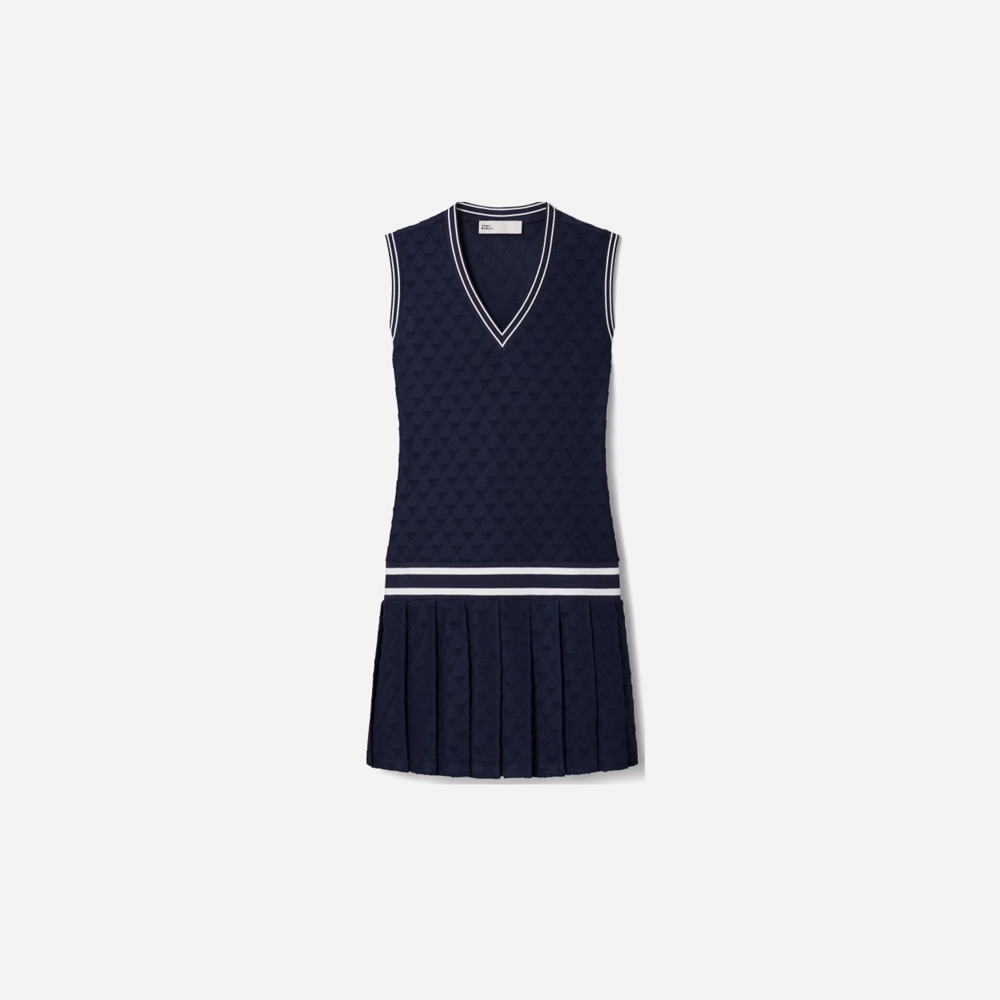 Tory Burch Terry Jacquard Tennis Dress Tory Navy
