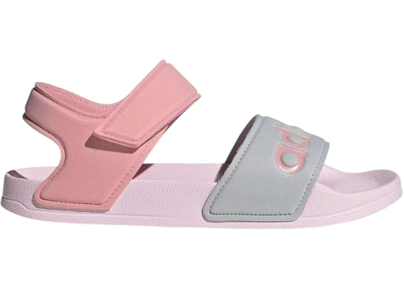 adidas Adilette Sandals Clear Pink Super Pop Silver Metallic (GS)