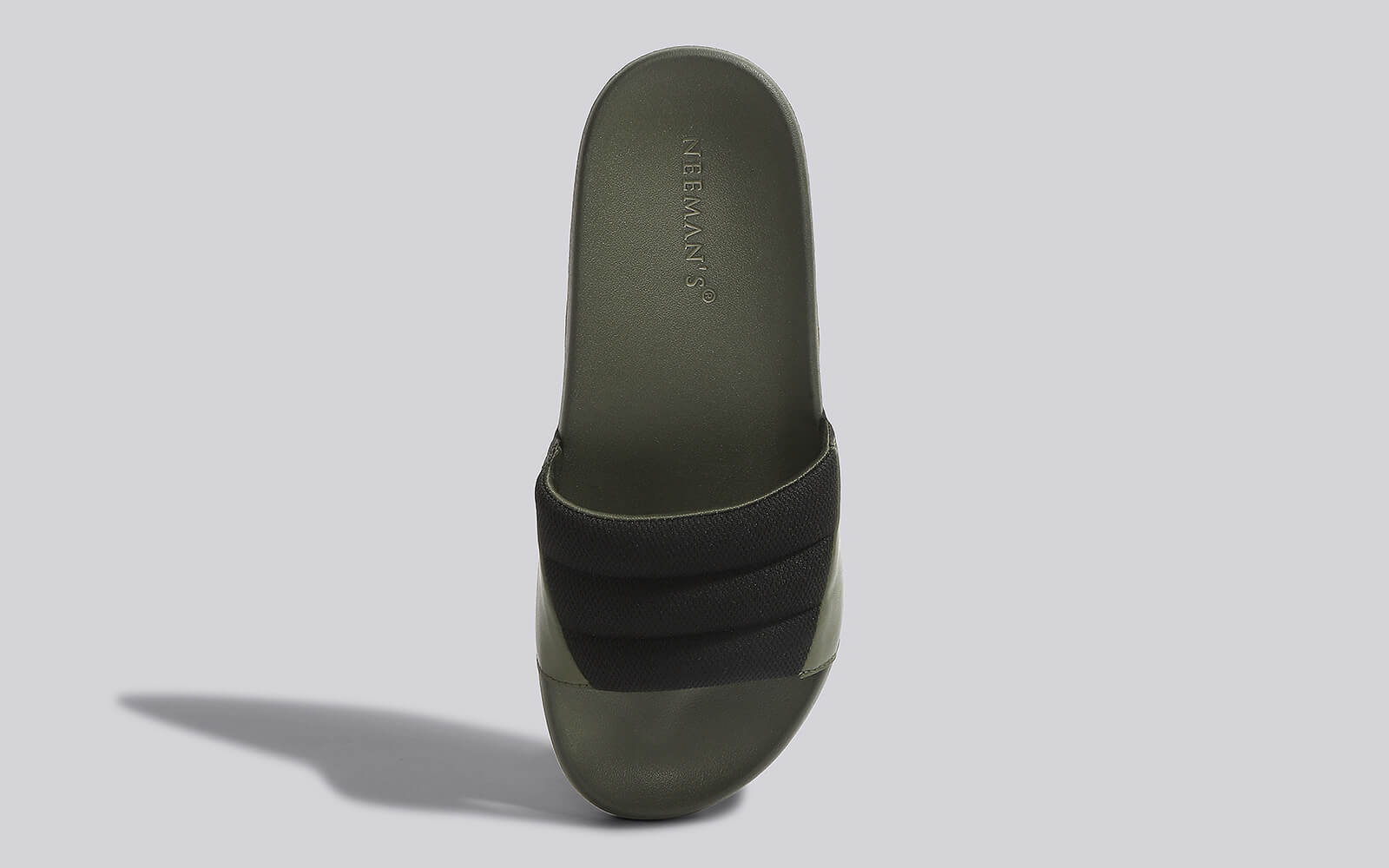 Neeman's Squooshy Slides for Men : Olive-Black - view 6
