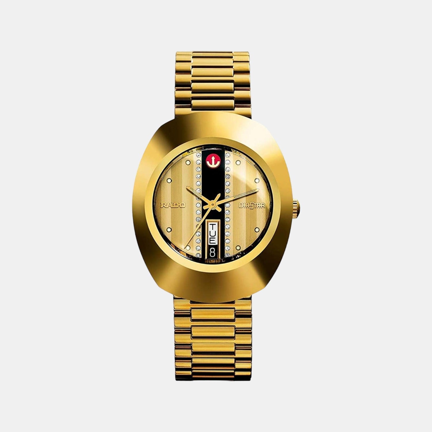 Rado Diastar Men Automatic Gold Dial Analog Stainless Steel Watch R12413343