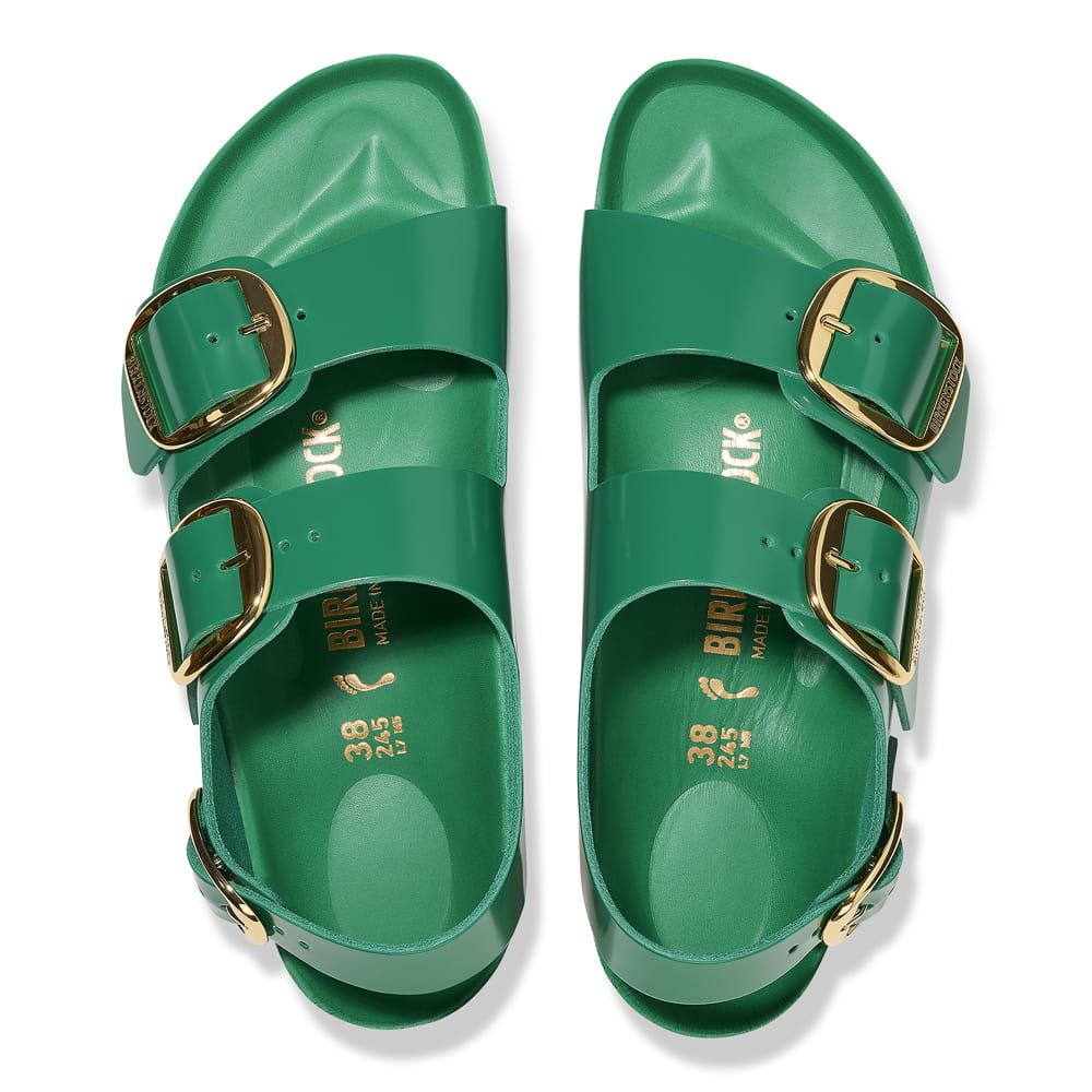 Birkenstock Milano Big Buckle Natural Leather Patent - view 3