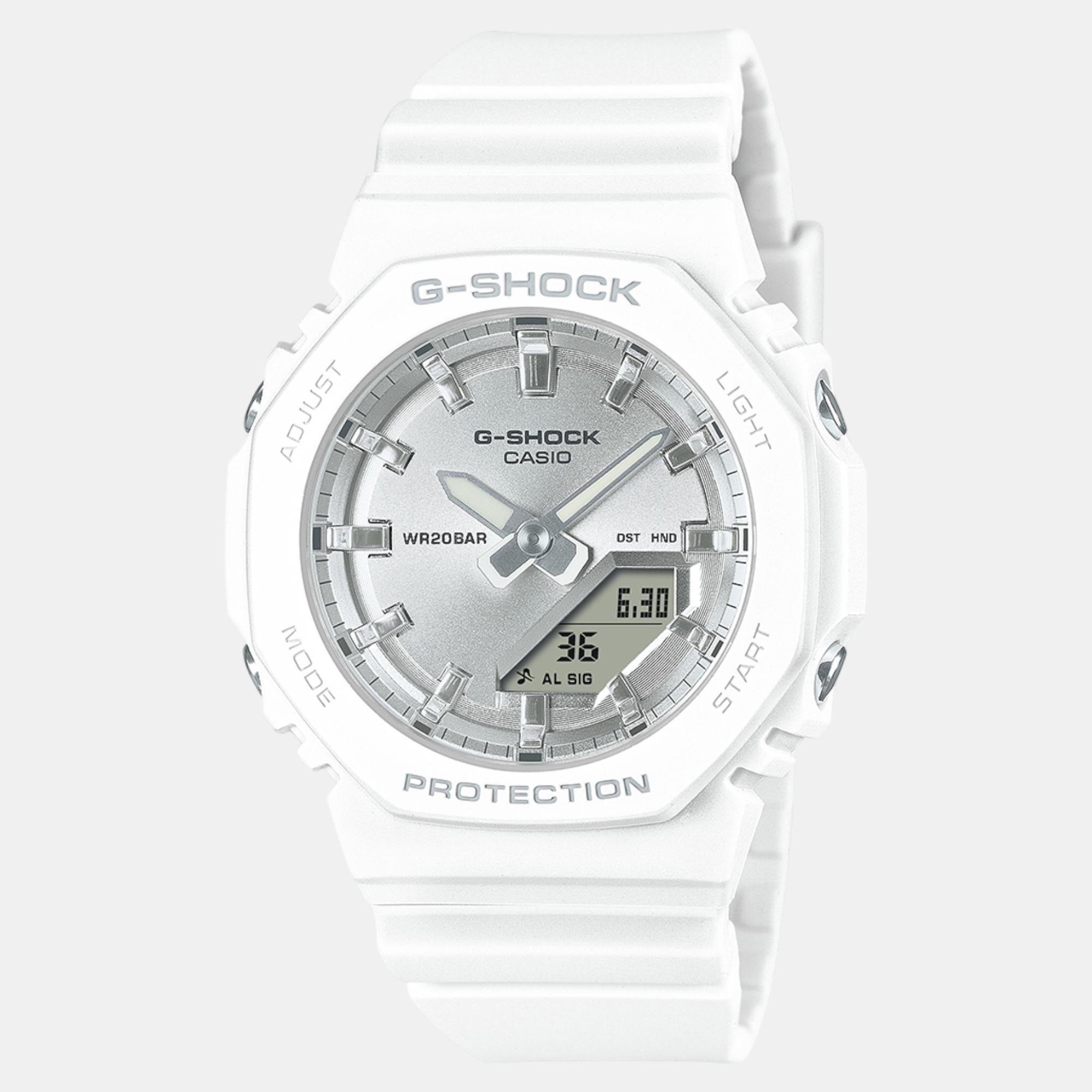 Casio G-Shock Women Quartz White Dial Analog-Digital Resin Watch G1560