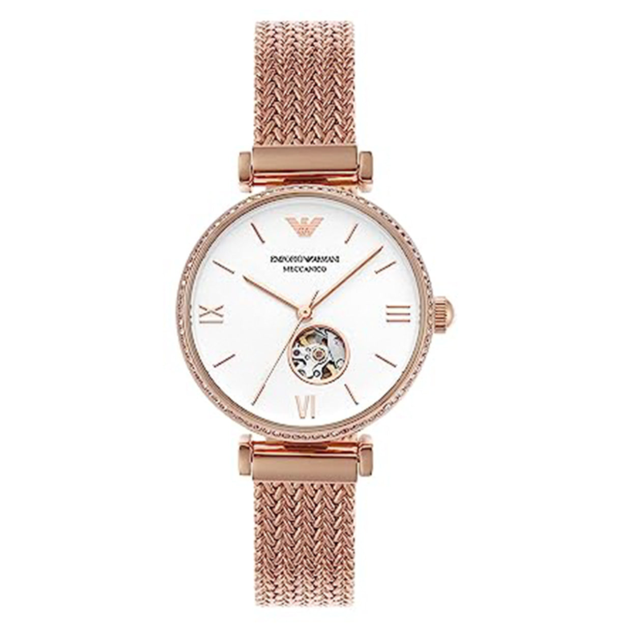 Emporio Armani Meccanico White Dial Women 34mm - view 4