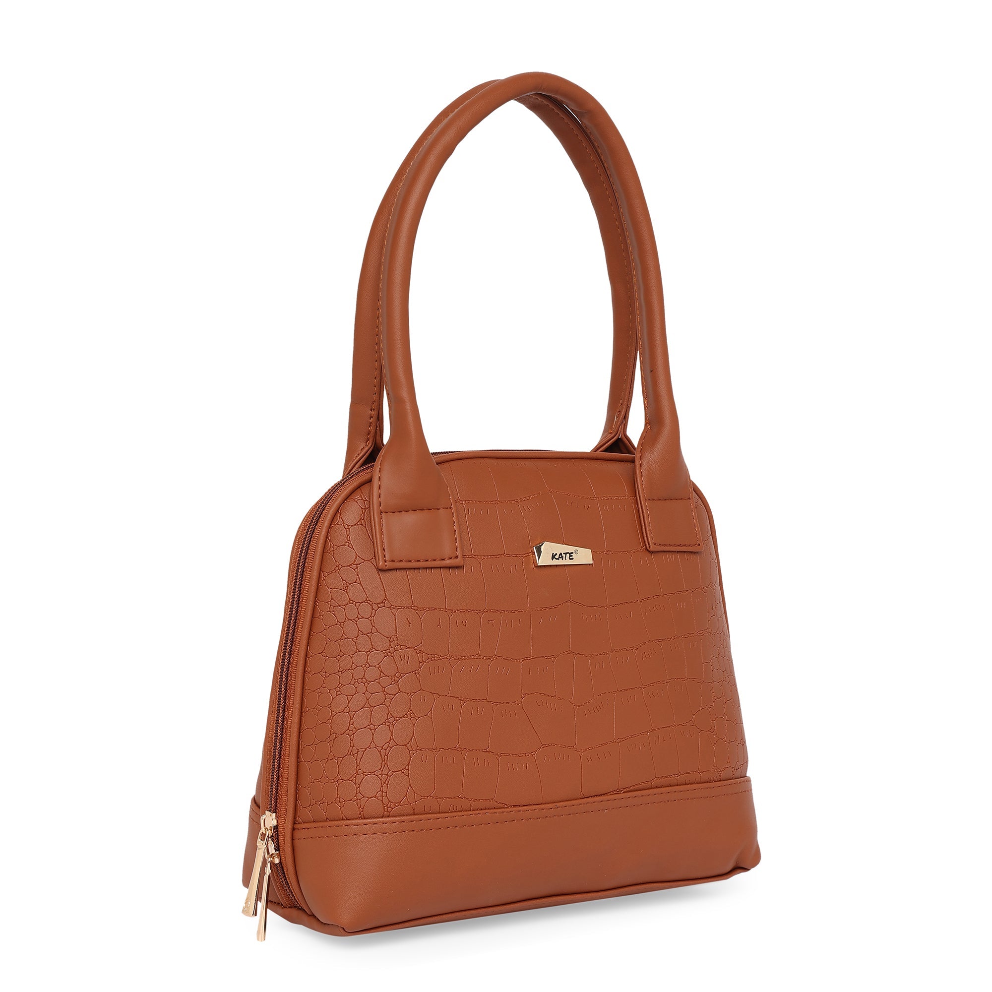 Peachmode Seller Brown Women Vegan Leather Handbag With Belt - view 2