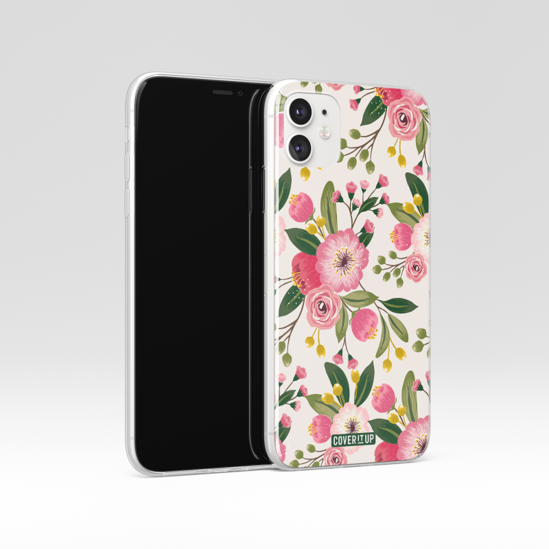 Cover It Up Pinterest Floral Aesthetic Clear Silicone Case - view 4