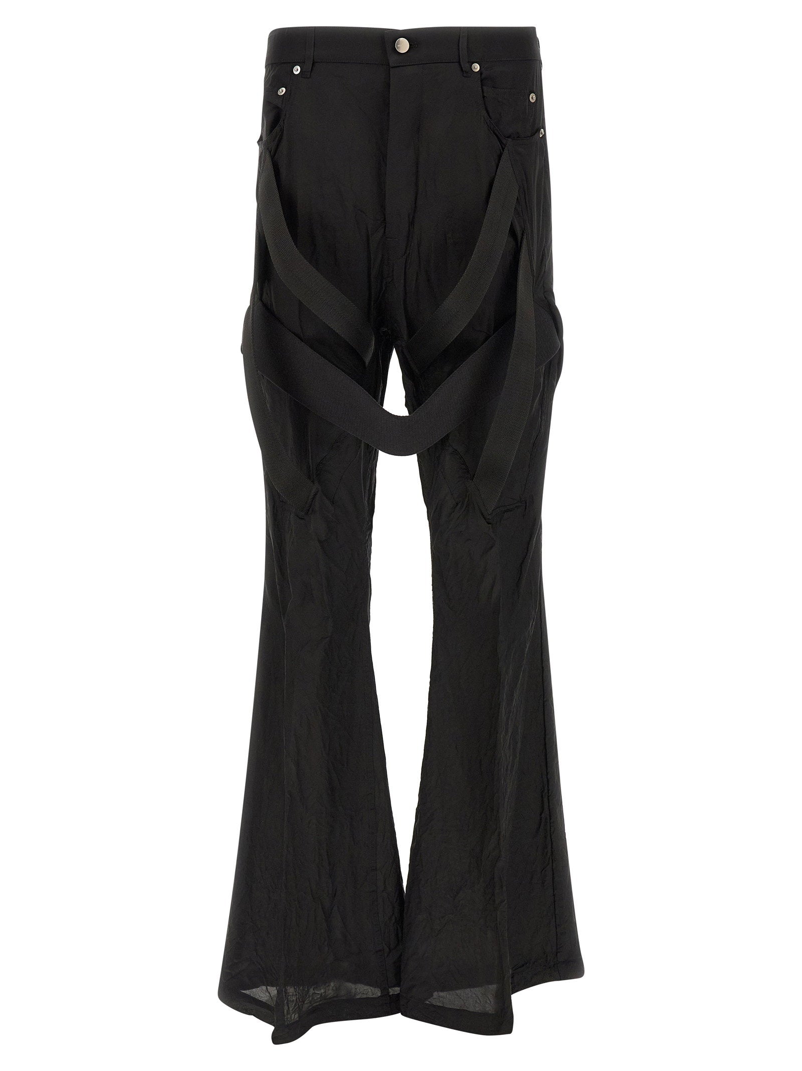 Rick Owens Megastrapped Bolans Pants – 100% cupro