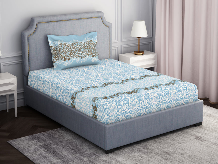 Spaces India Ornamenta Ornate 100% Cotton Single Bedsheet - Essentials by Spaces - view 7