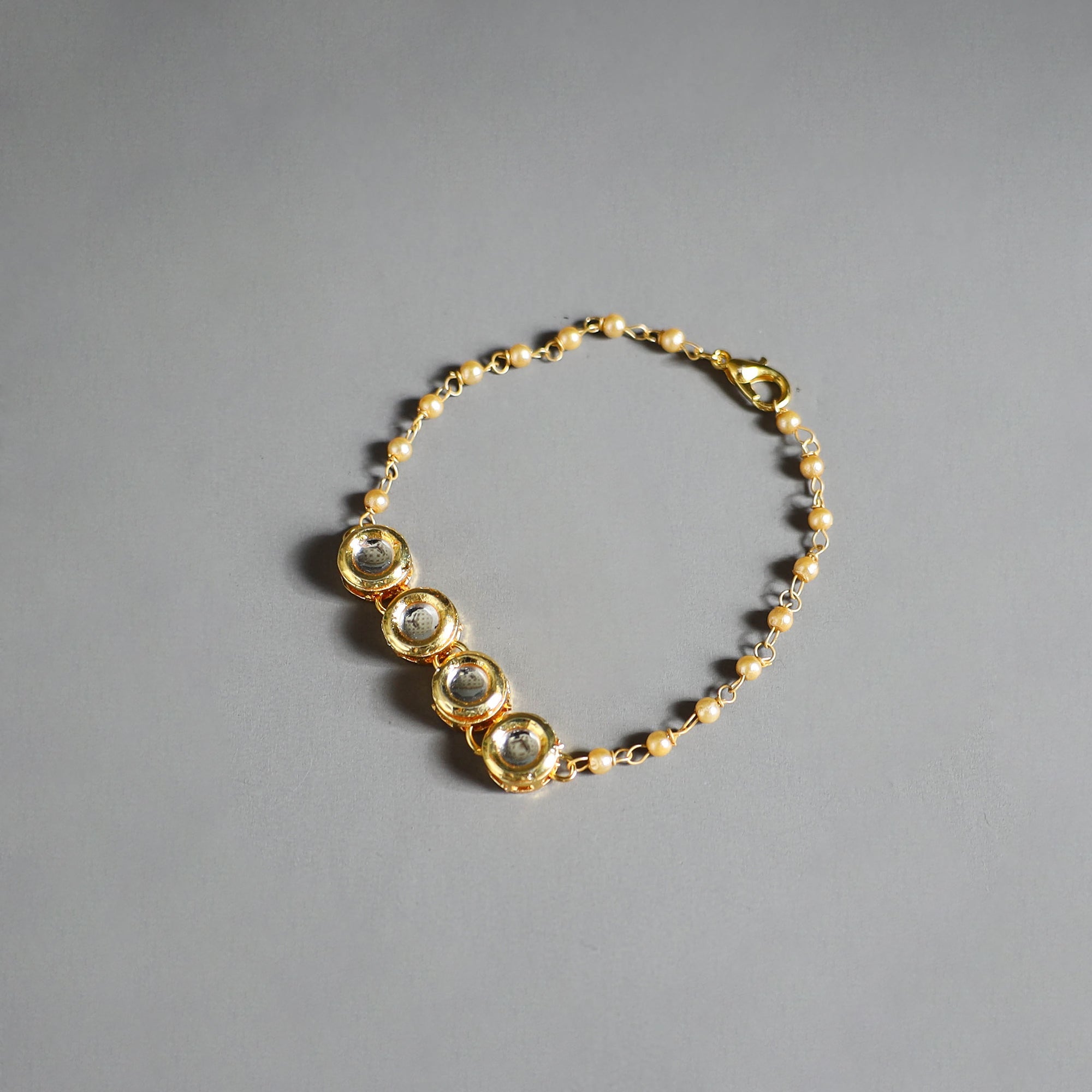 DIVINE GUIDANCE CREATIONS Handmade Reversible Bracelet with Kundan & Meenakari Work 45