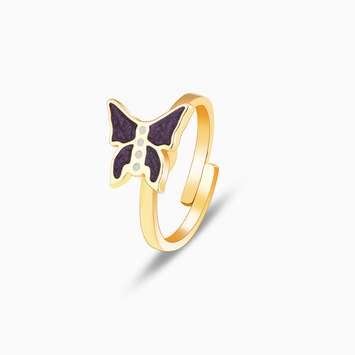GIVA Jewellery Golden Butterfly Spin Ring - view 4