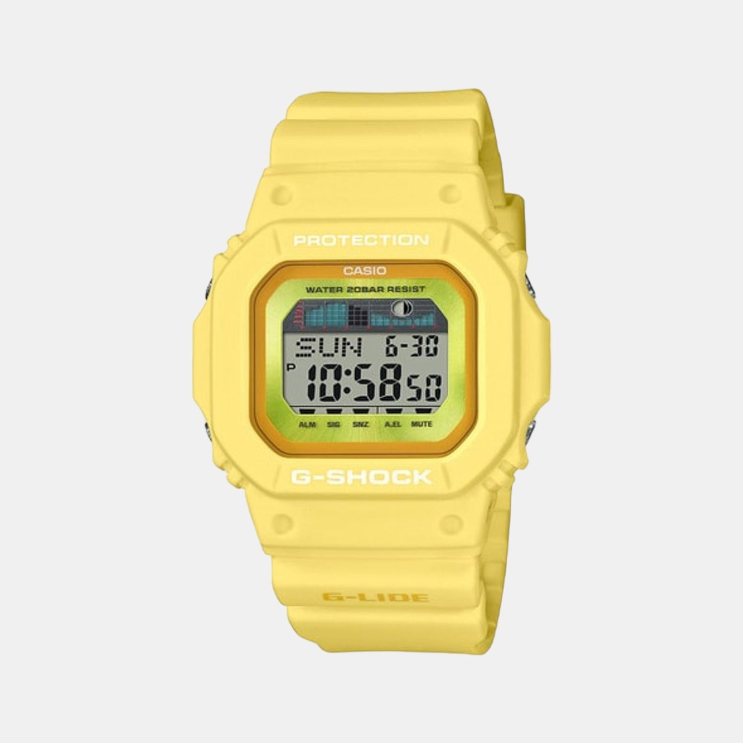 Casio G-Shock Men Quartz Gold Dial Digital Resin Watch G1246
