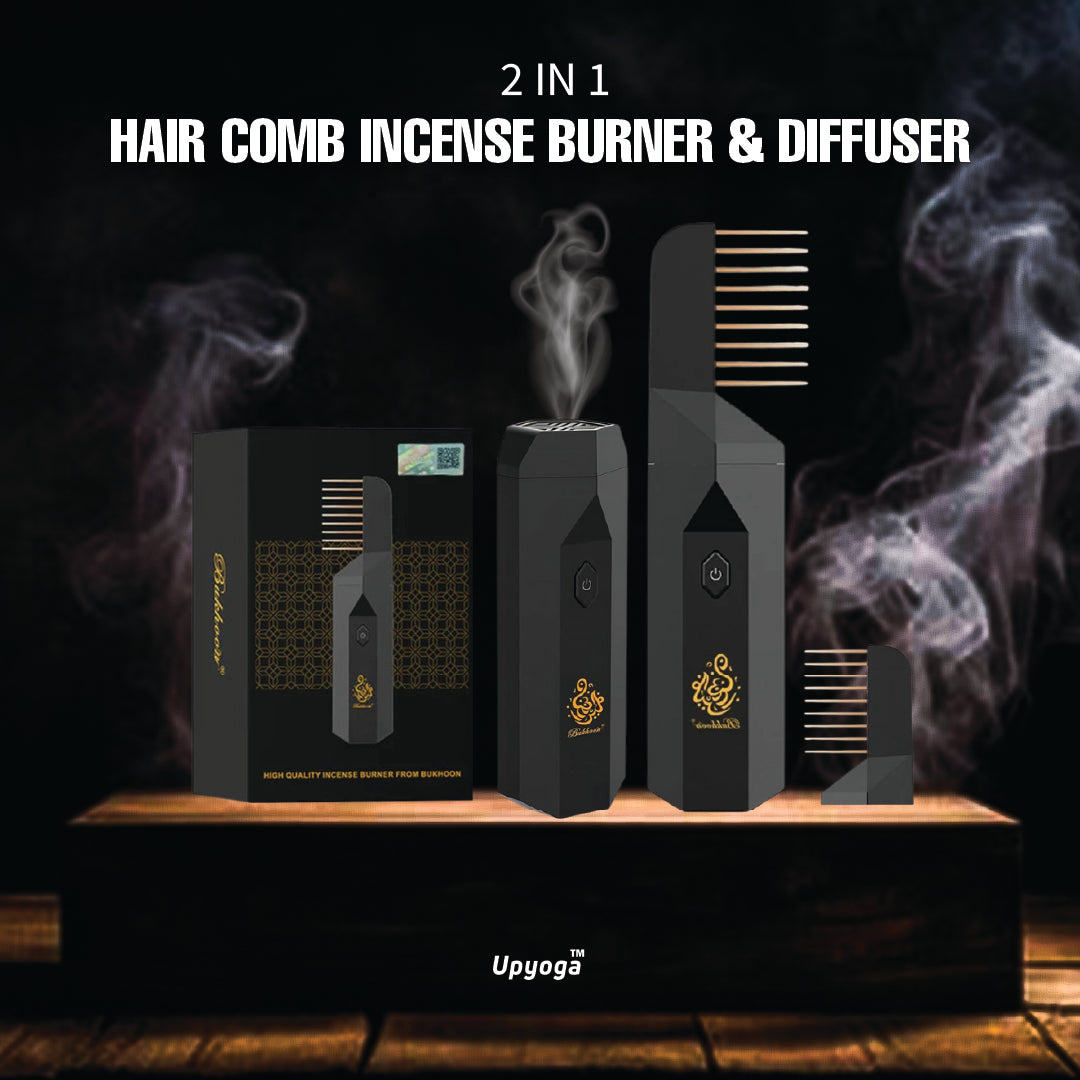 Cash on Delivery Available Upyoga 2 in 1 Hair Comb Incense Burner & Home Diffuser | 1 Year Warranty | Rechargeable | Bakhoor Included - view 8