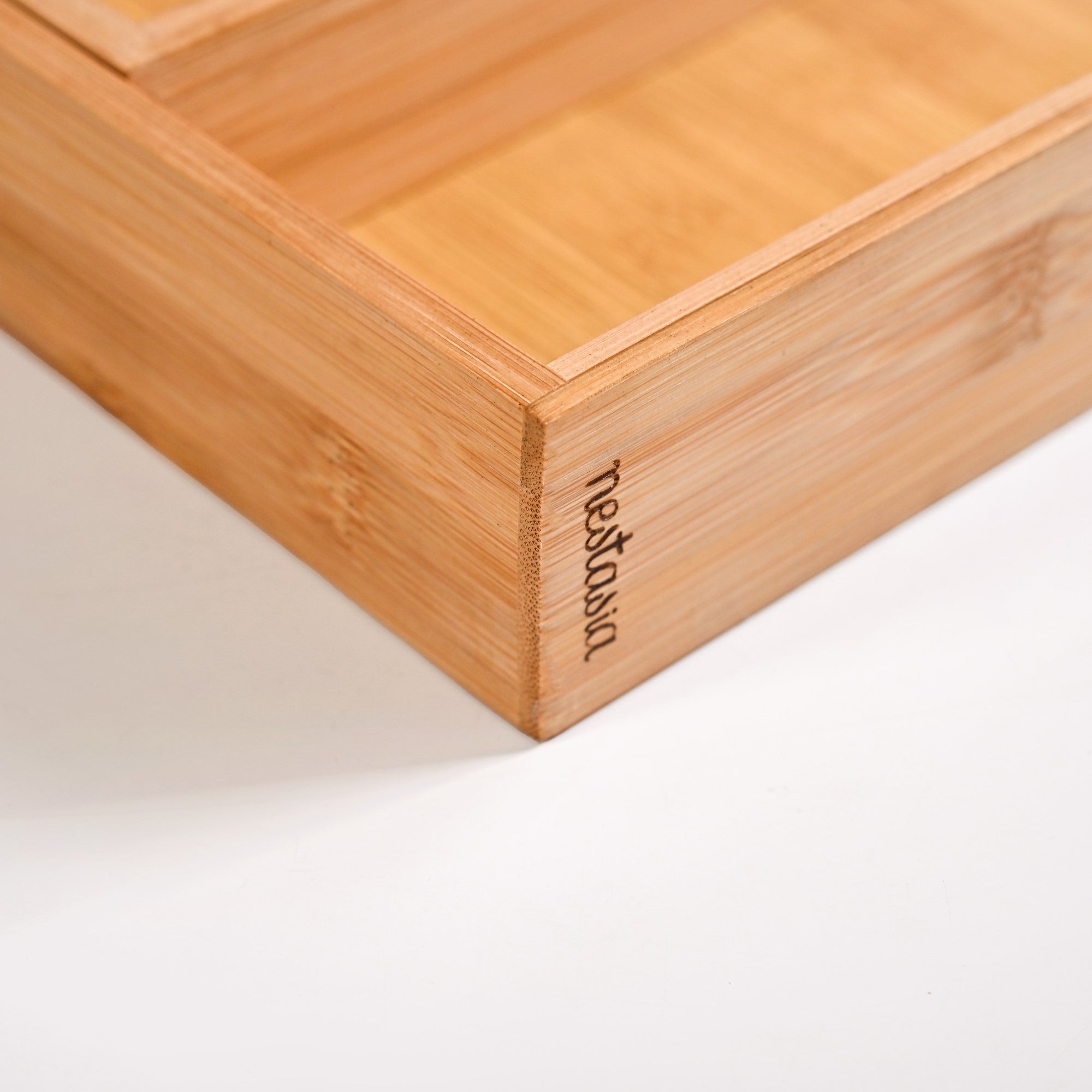 Nestasia Adjustable Bamboo Kitchen Drawer Organiser For Cutlery - view 11