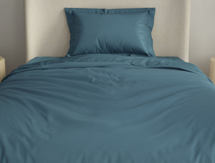 Spaces India Solid Royal Blue - Blue Blanket Fleece - Cushlon By Spaces - view 4