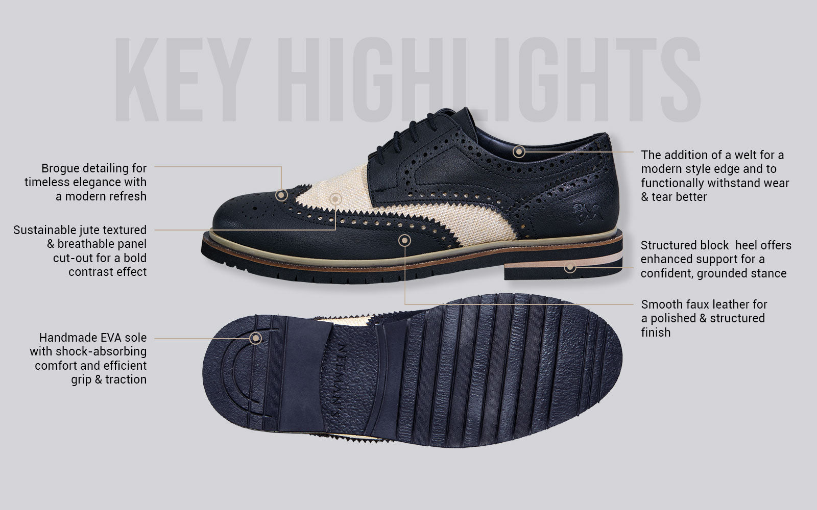 Neeman's Jute Dress Oxfords : Black - view 4