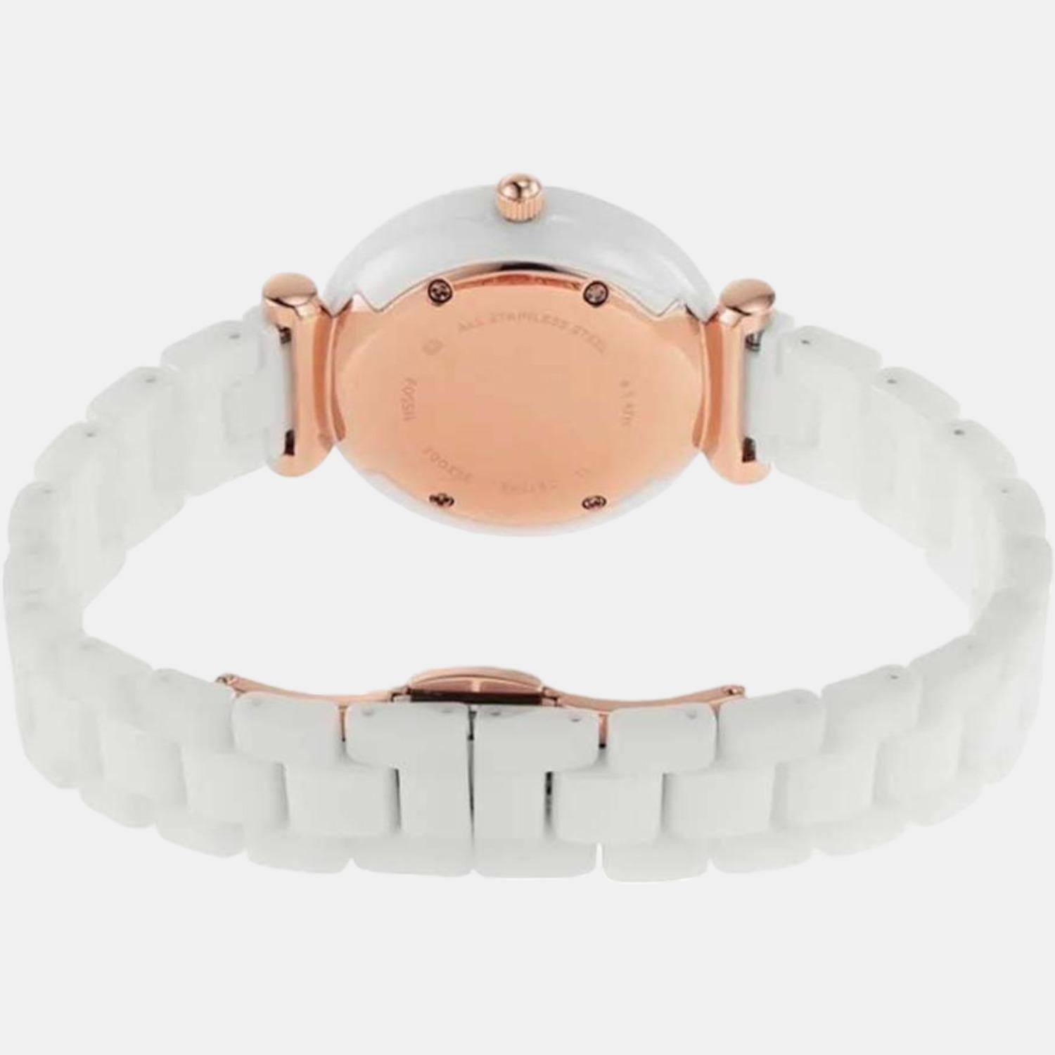 Fossil Carlie Mini Women Quartz White Dial Analog Ceramic Watch CE1104 - view 2