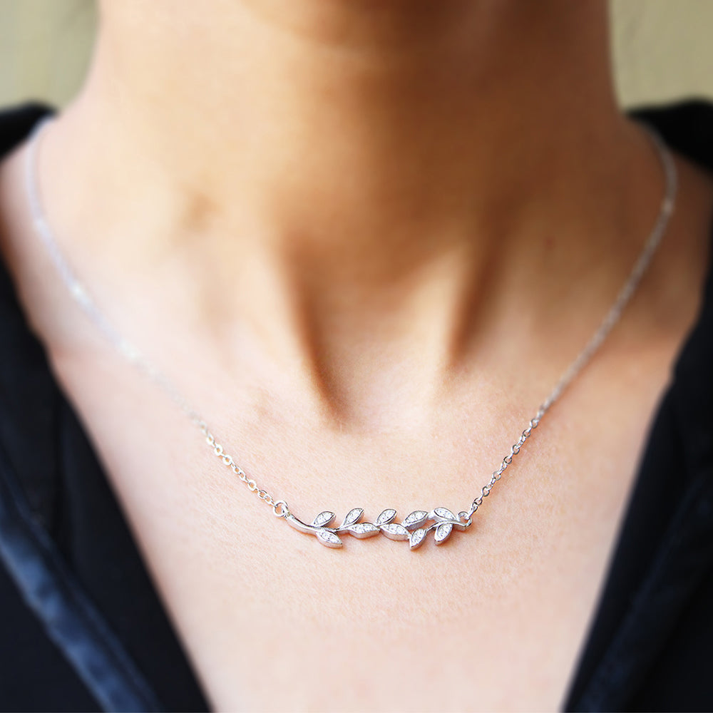 GIVA Jewellery Silver Leaf Set - view 3