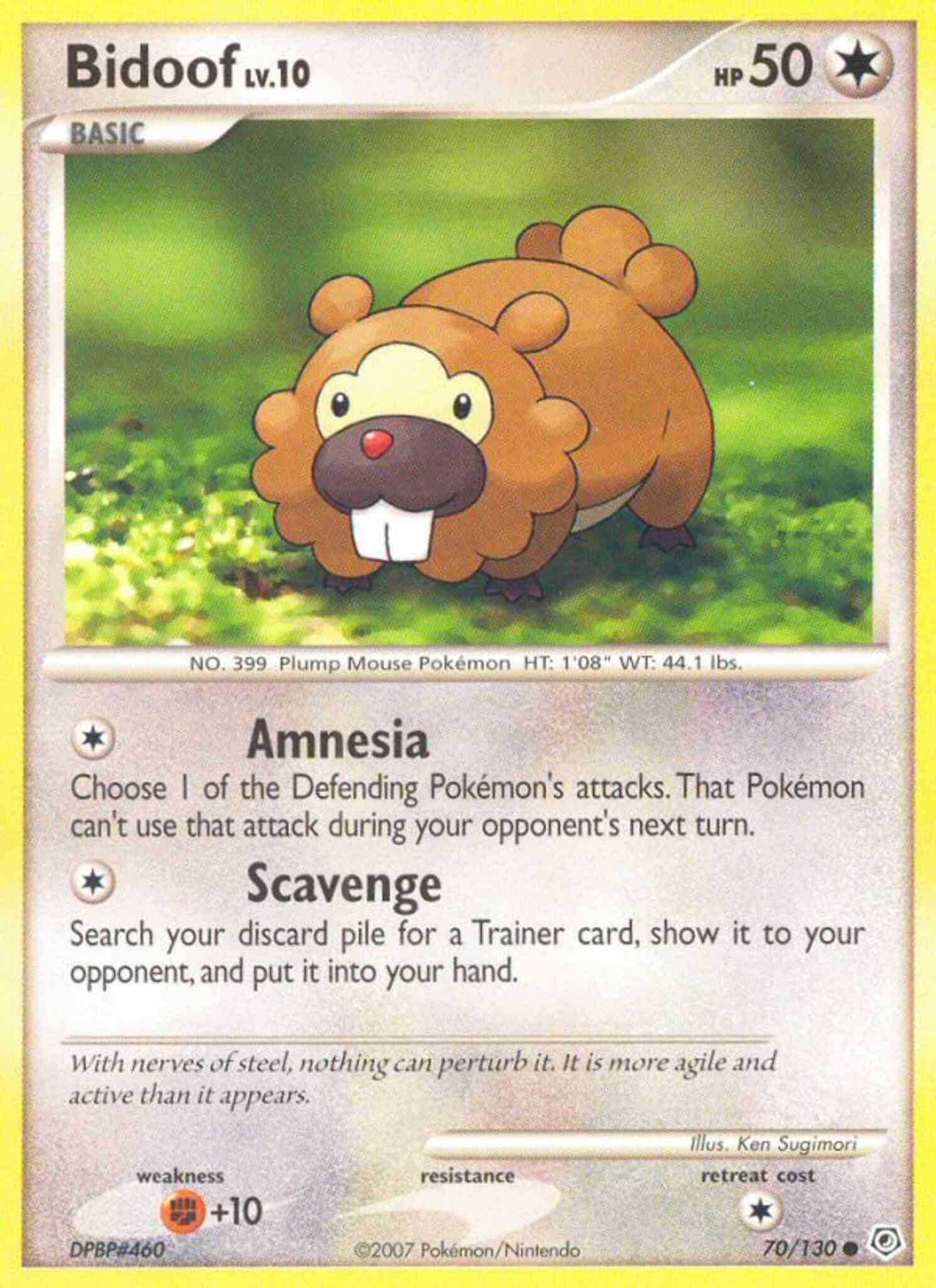 Common dp1-70 reverse – Pokémon Bidoof - 70/130 - Common [dp1-70] [Reverse Holo]