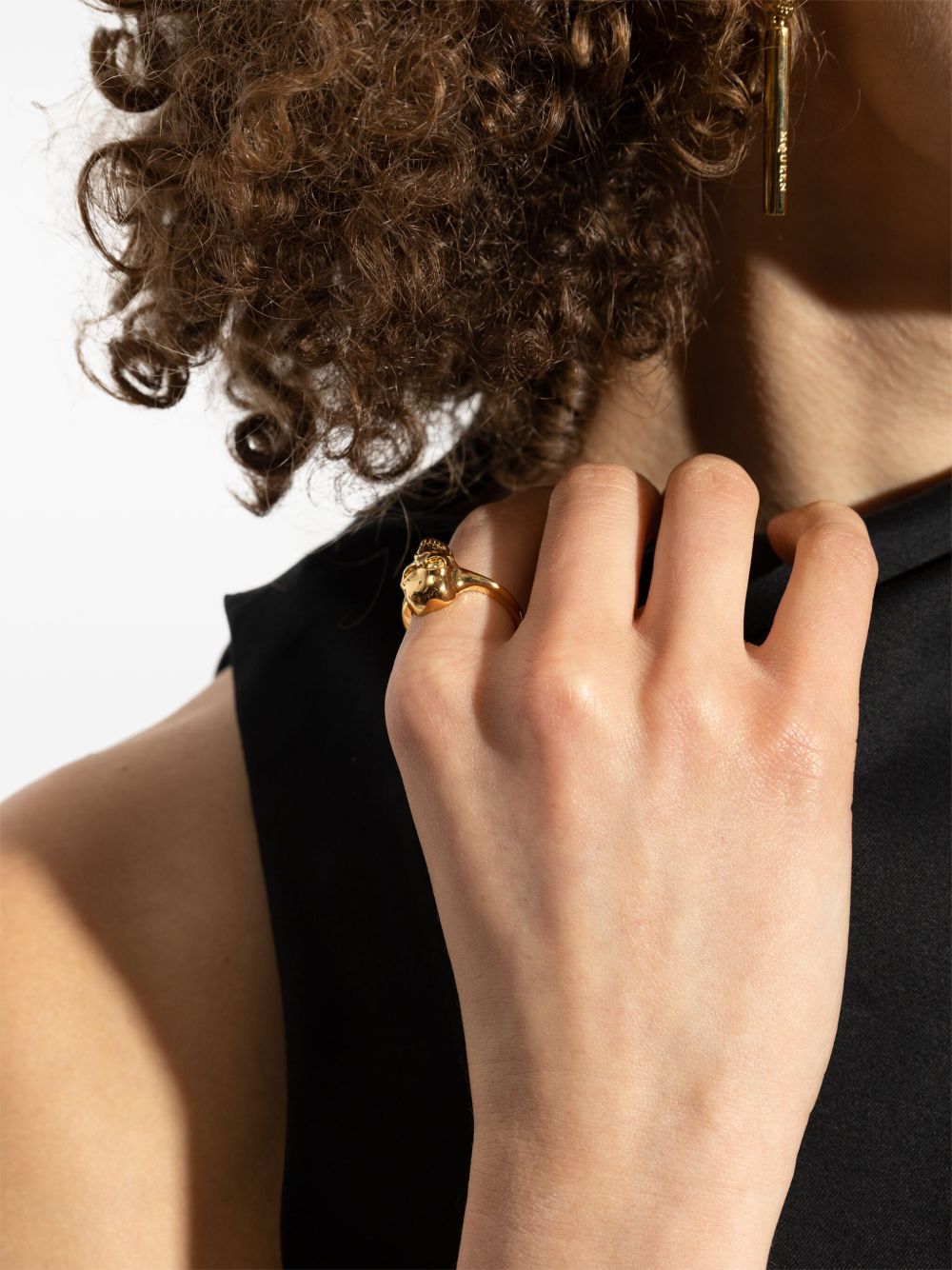 Alexander McQueen Skull ring – Eco Brass - view 2