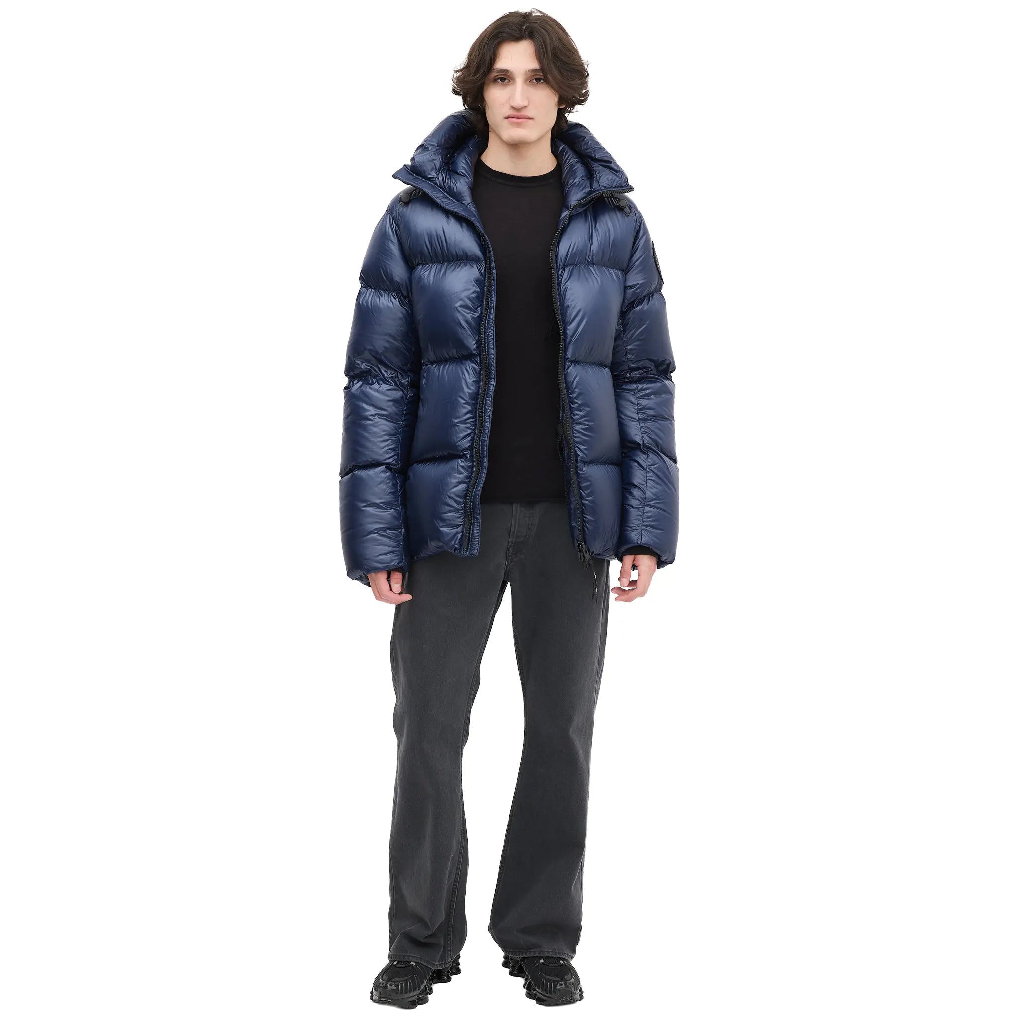 Canada Goose Down & Nylon Crofton Navy Puffer Jacket - view 4