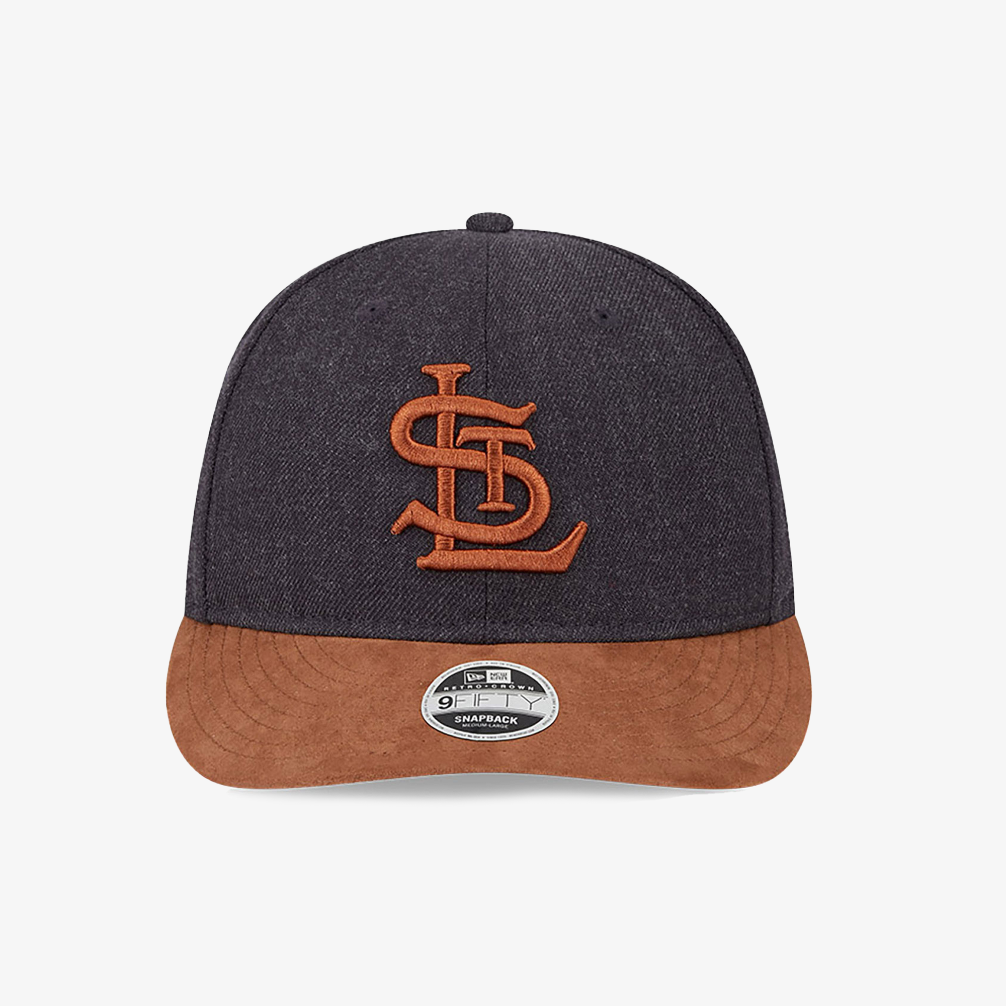 New Era | ST. LOUIS CARDINALS MLB TWO TONE NAVY RETRO CROWN 9FIFTY STRAPBACK CAP { BLUE