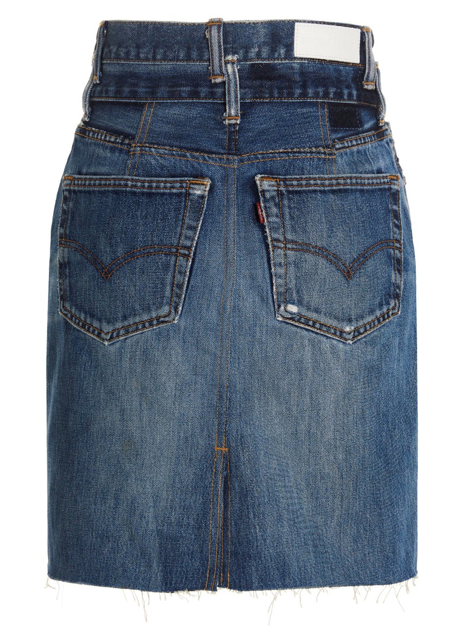 Re/Done Double Waisted Pencil Re Done X Levis Skirt - view 6