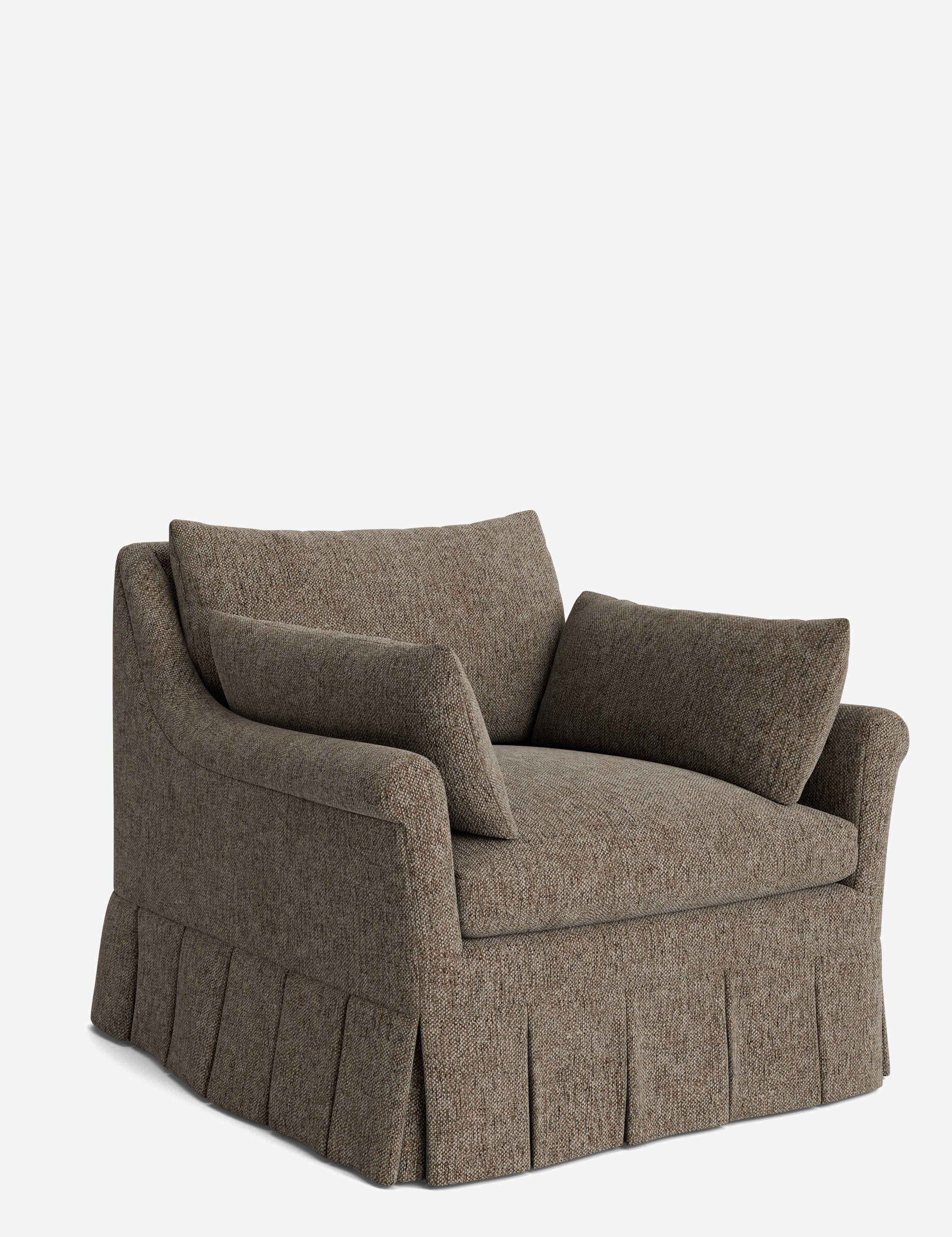 Lulu and Georgia Portola Rolled Arm Luxe Depth Pleated Chair - view 118