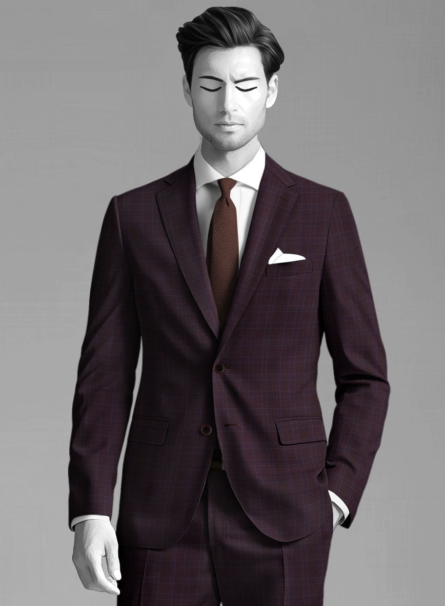StudioSuits Napolean Gisde Glen Purple Wool Jacket - view 2