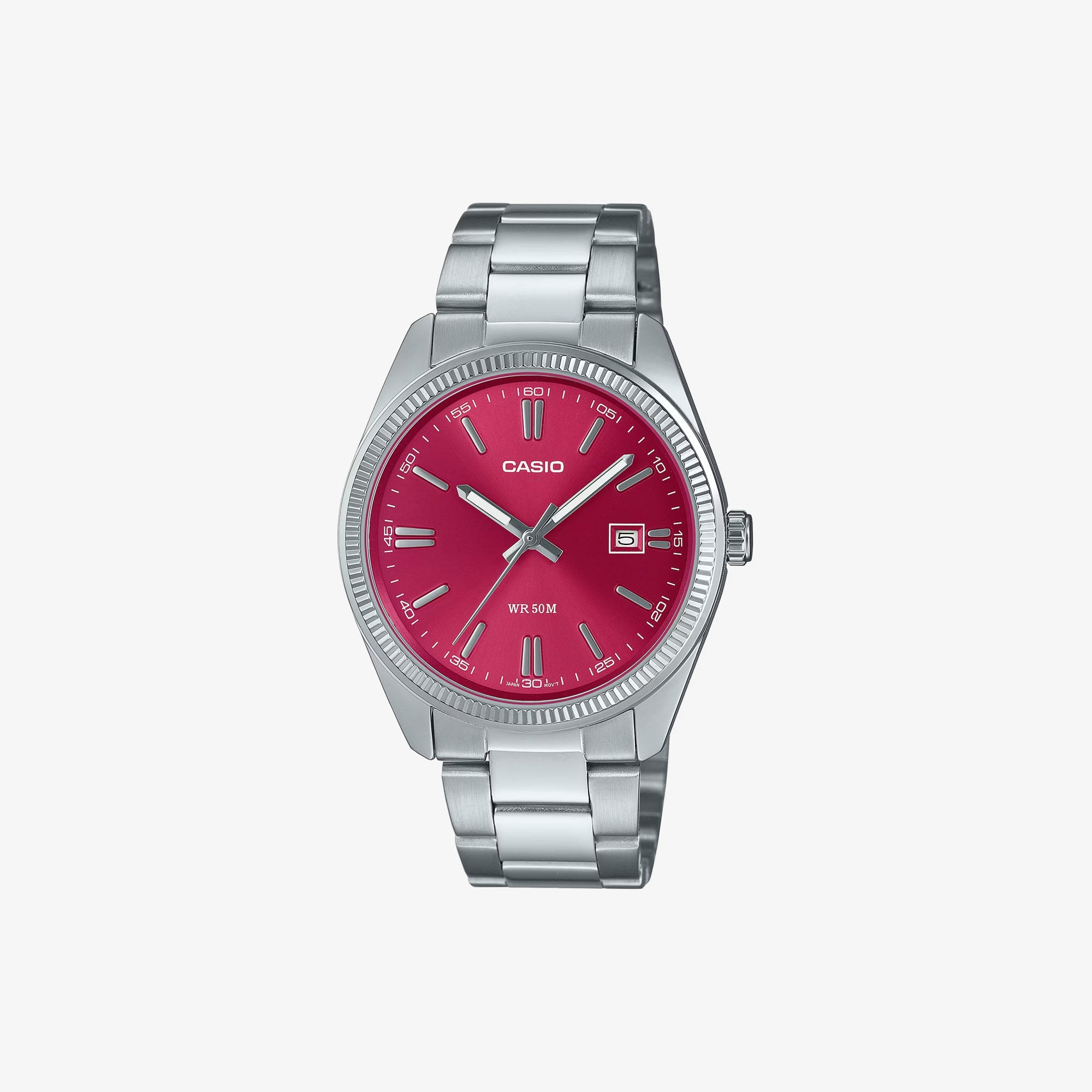 Casio Red Dial Enticer Analog Watch – Multi