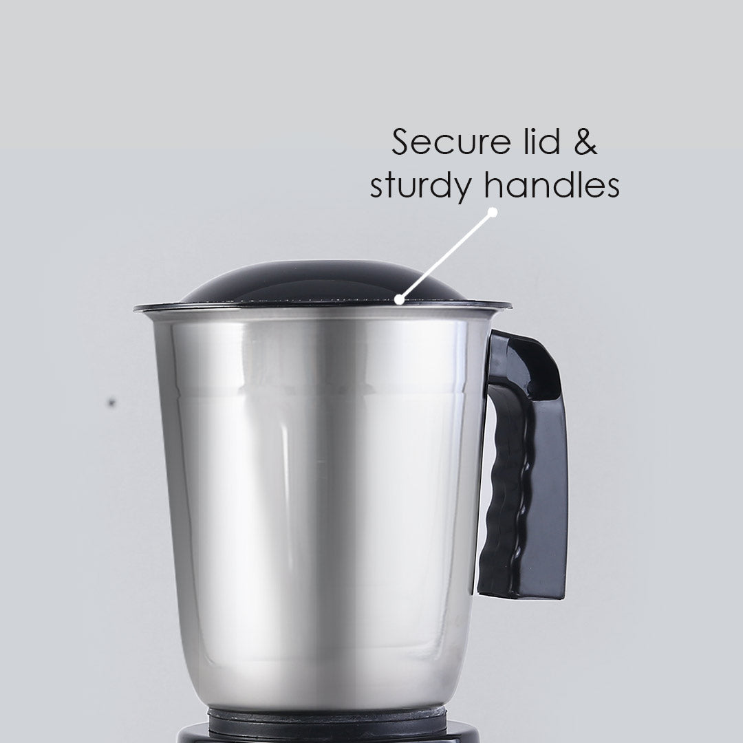 Wonderchef Vietri Mixer Grinder, 550W with 3 Anti-rust Stainless - view 4