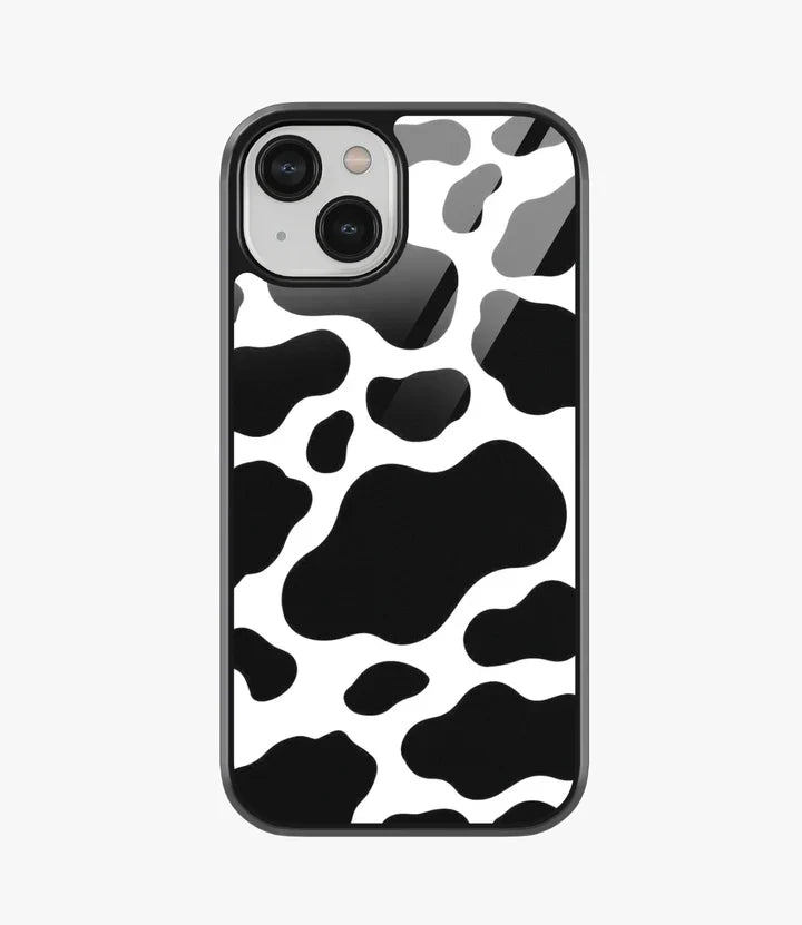 The Case Company Y2K Black Cow Print Glass Case for iPhone 15