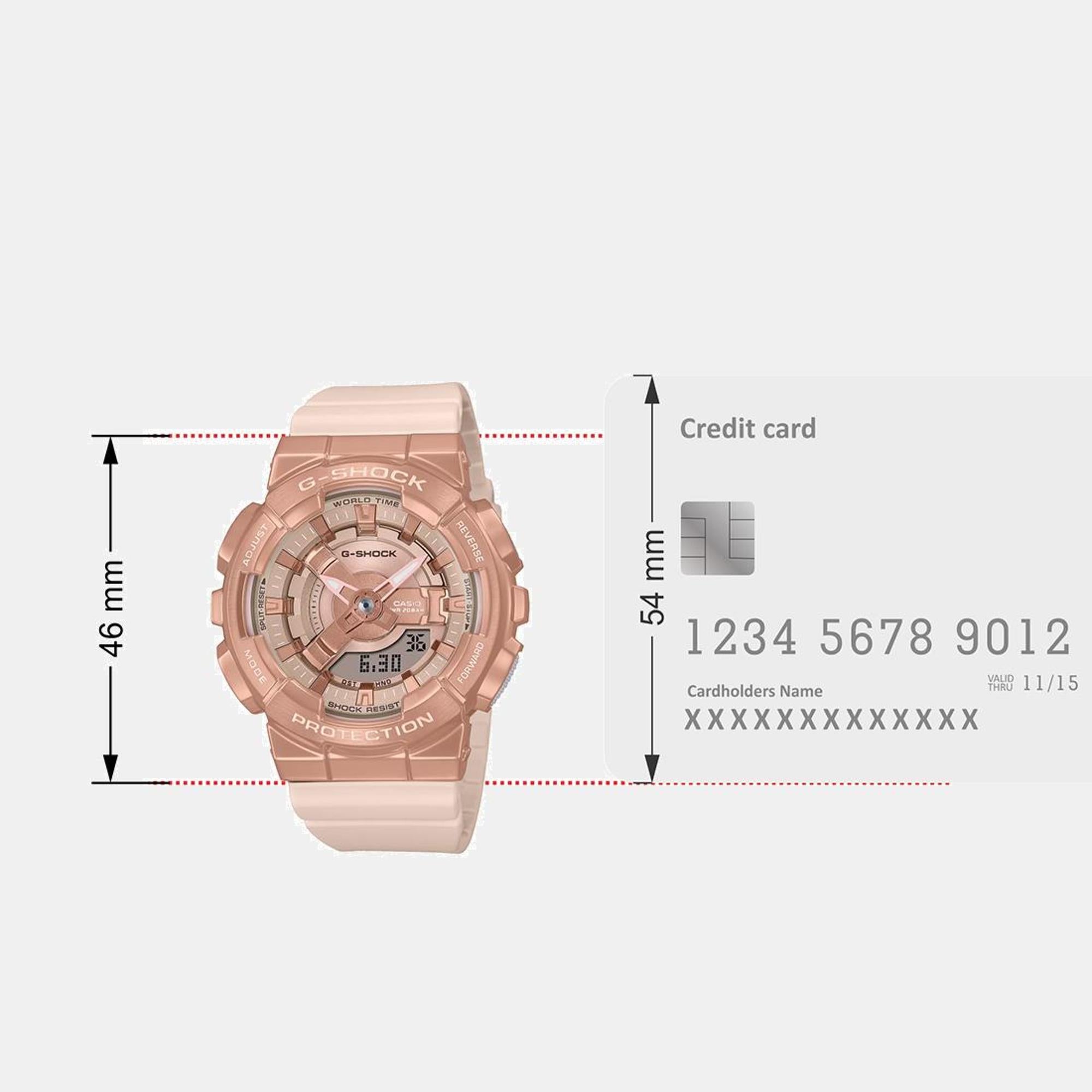 Casio G-Shock Women Quartz Rose Gold Dial Analog-Digital Resin Watch G1462 - view 8