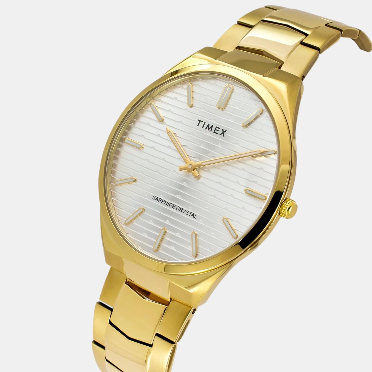Timex Fashion Men Quartz Silver Dial Analog Stainless Steel Watch TWEG25801 - view 2