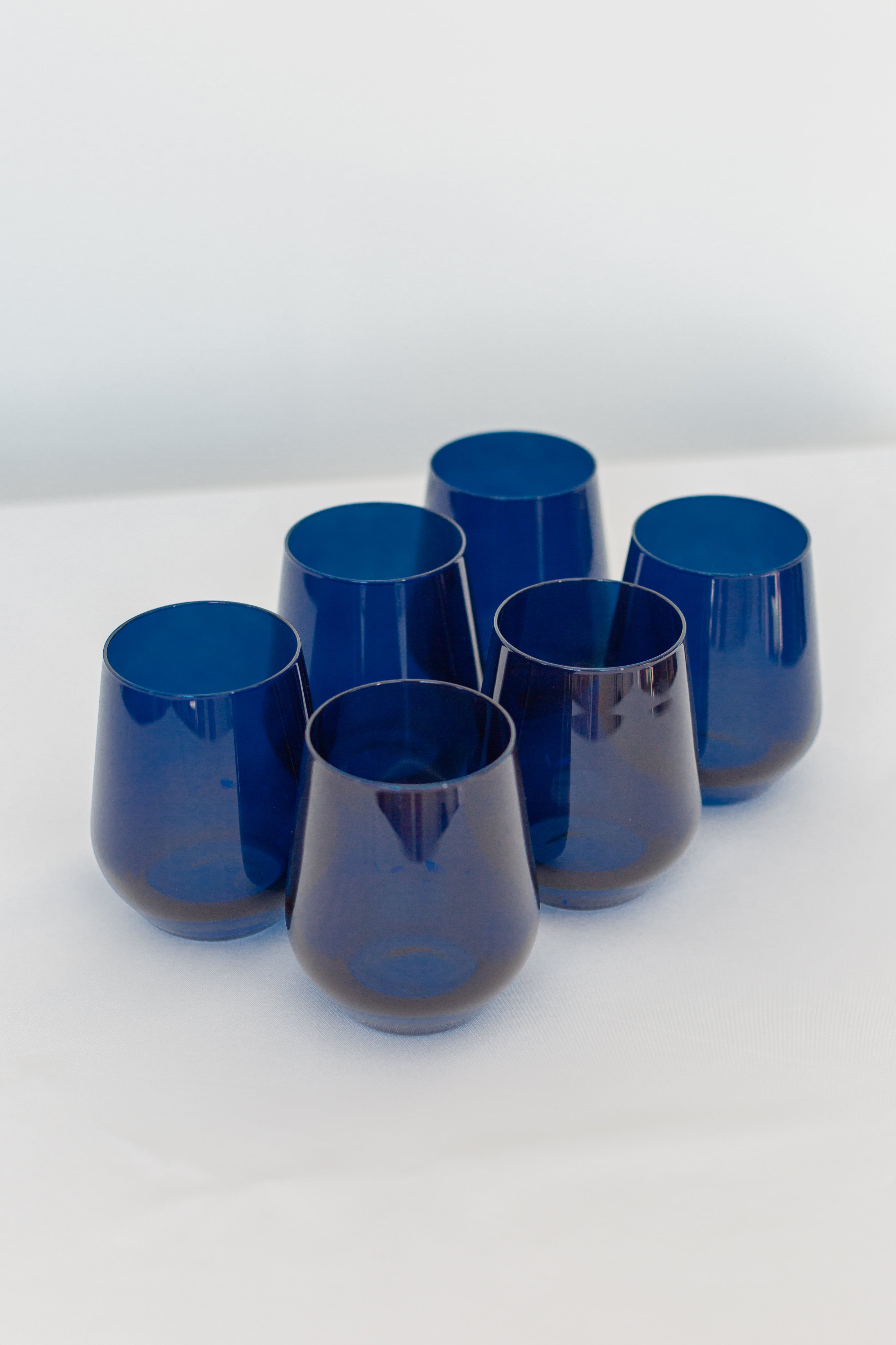 Estelle Colored Glass Estelle Colored Wine Stemless - Set of 6 {Midnight Blue} - view 6