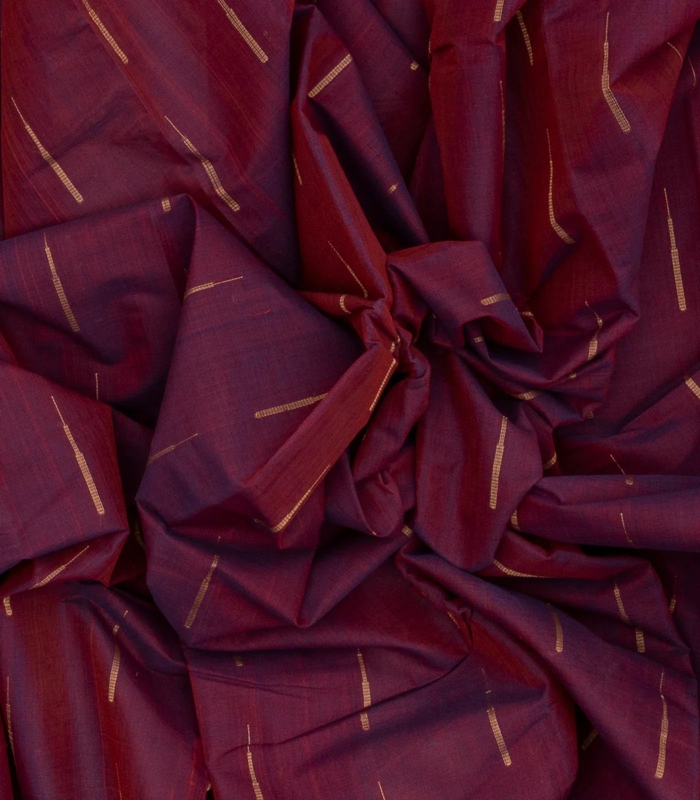 RmKV Magenta Handloom Kanchi Cotton Saree With Raindrop Buttas - view 3