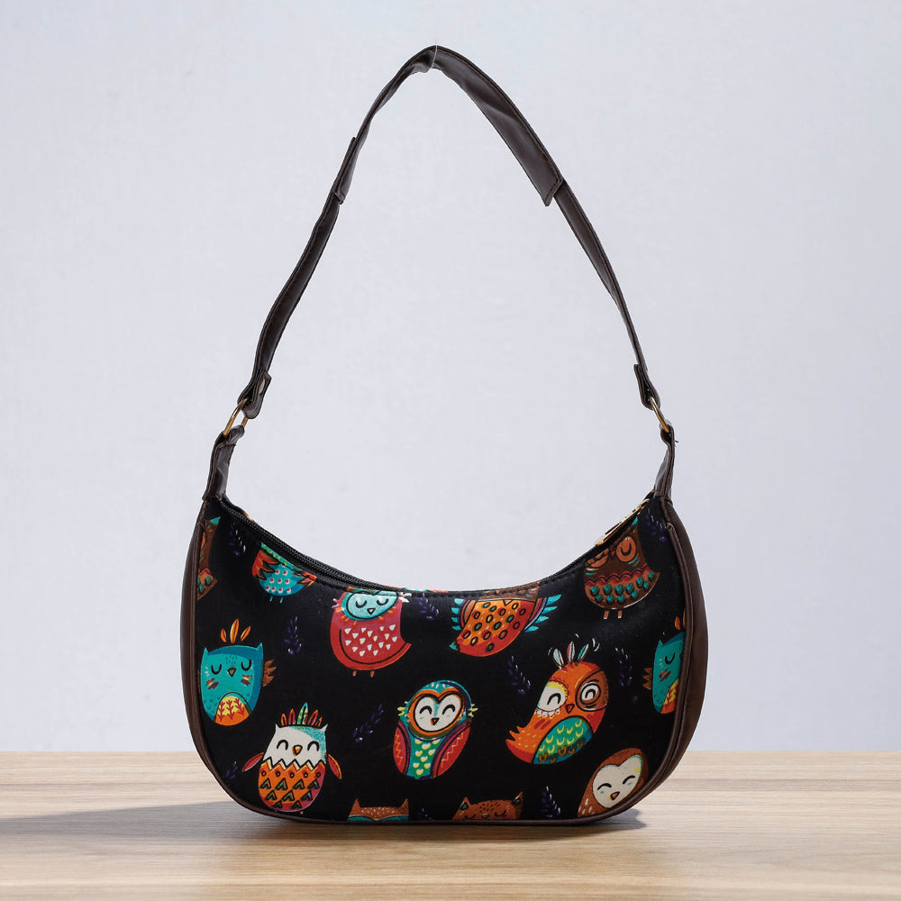 KACHCHH JI CHHAAP Black - Kutch Handcrafted Silk Shoulder Bag