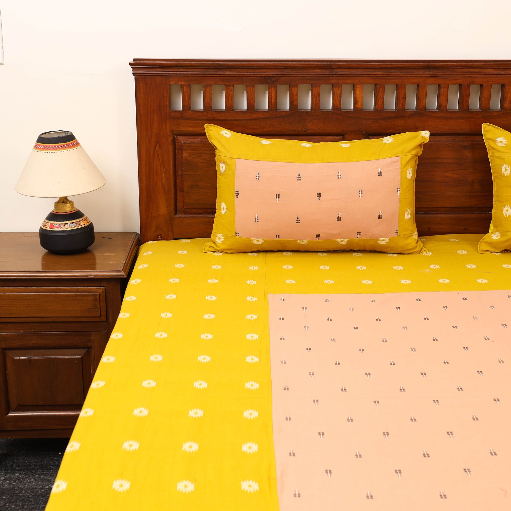 SOUTH KARGHA Patchwork Cotton Double Jacquard Bedsheet Set 09 - view 2