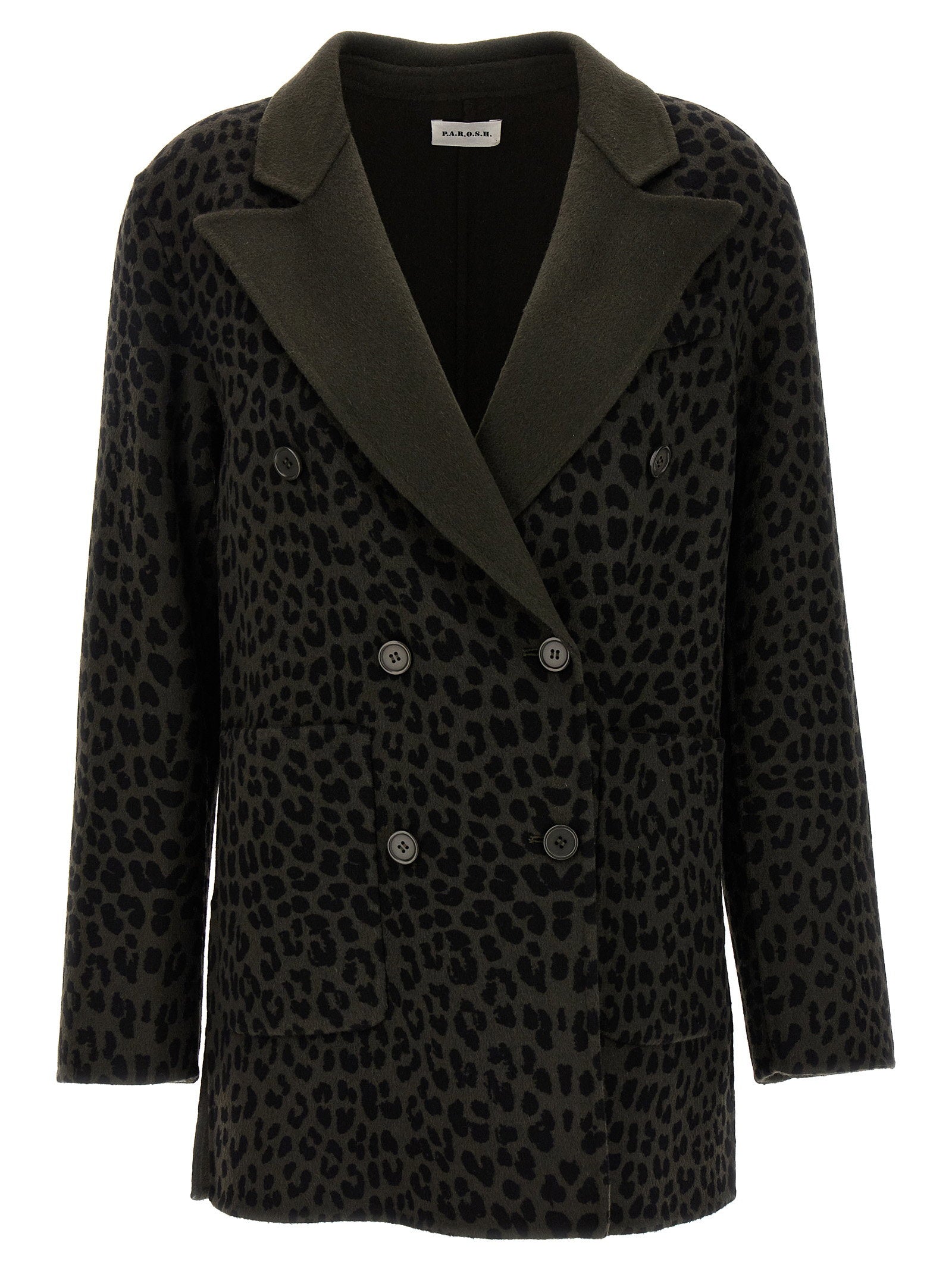 P a r – P.A.R.O.S.H. Animal Print Double-breasted Blazer