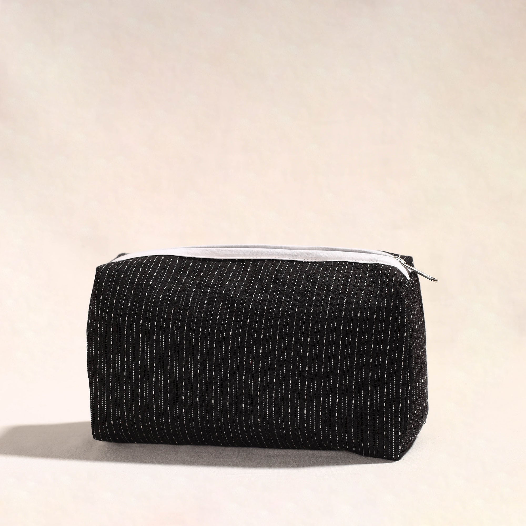 NOORI BAZAR Black - Handmade Cotton Toiletry Pouch 07
