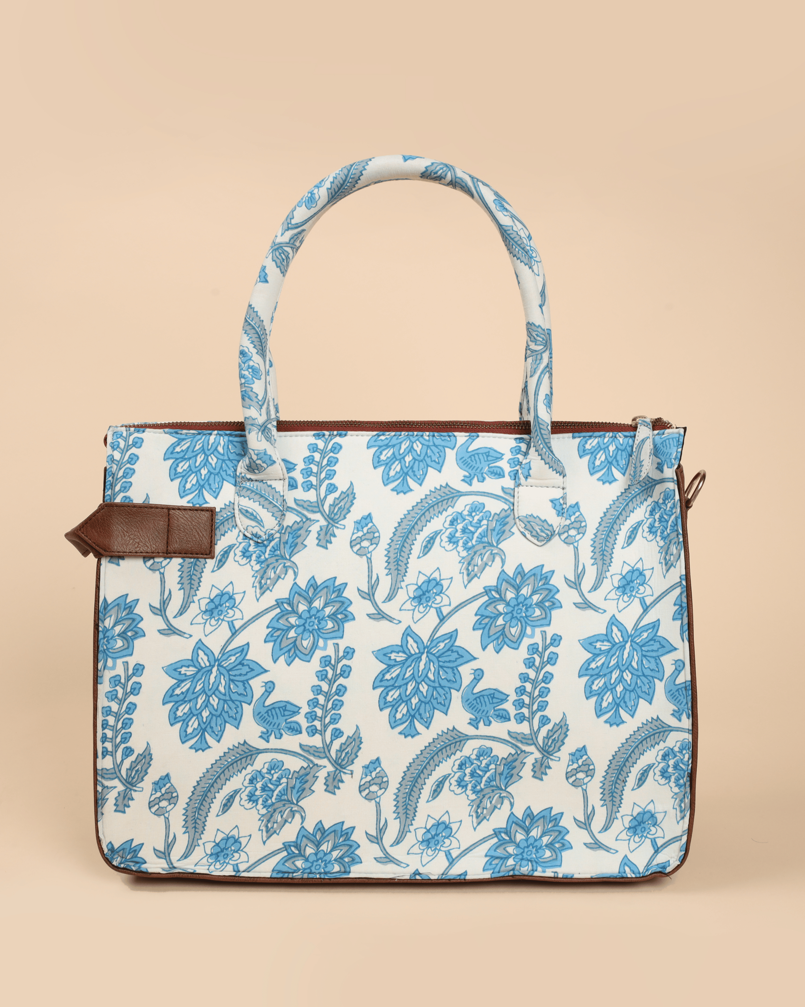 Aachho Frosty Blue Handblock Shoulder Bag - view 3