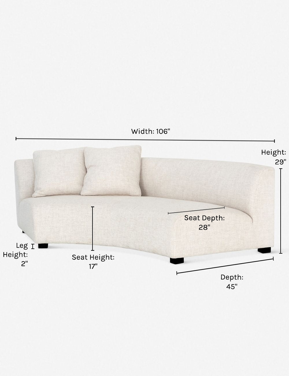 Lulu and Georgia Saban Curved Sofa - view 12