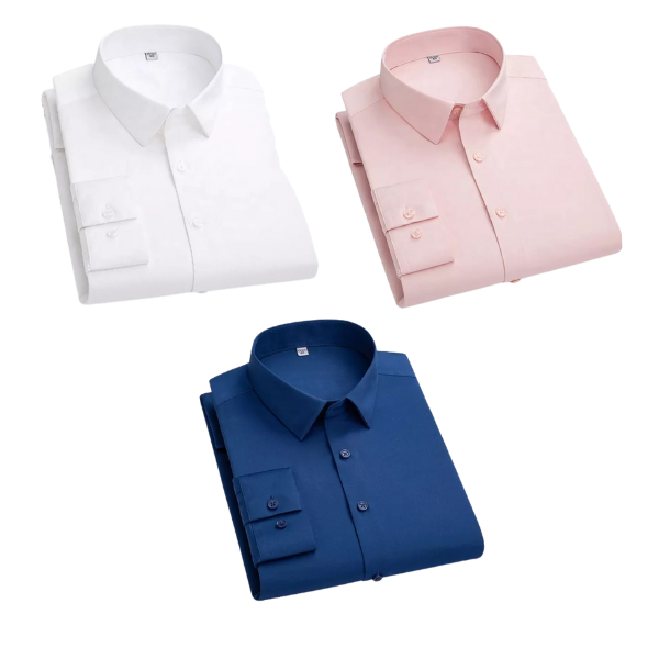 BlackTree Combo of 3 Cotton Shirt for Man (White Pink and Blue )