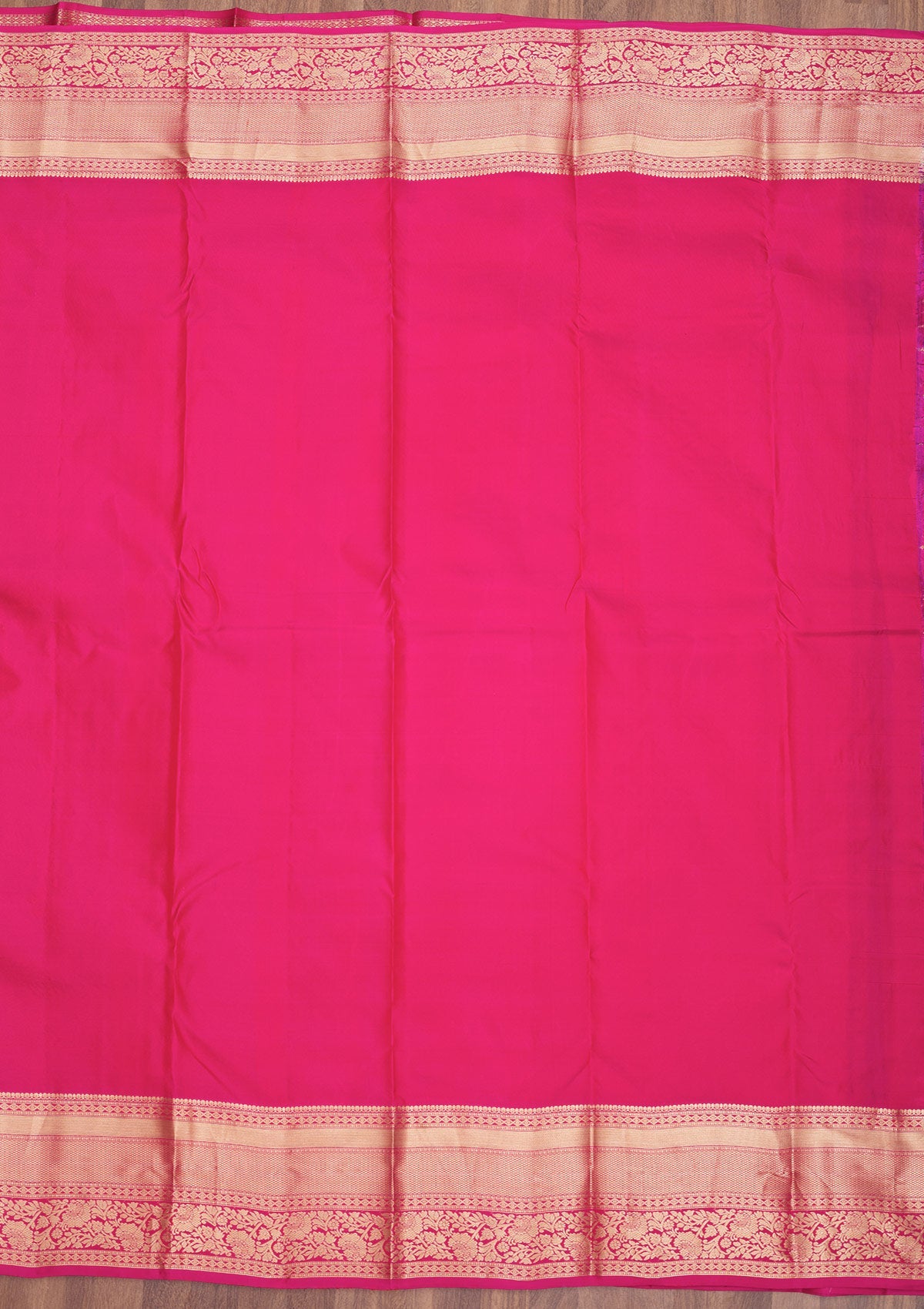Koskii Magenta Pink Zariwork Pure Silk Saree – Women's - view 7