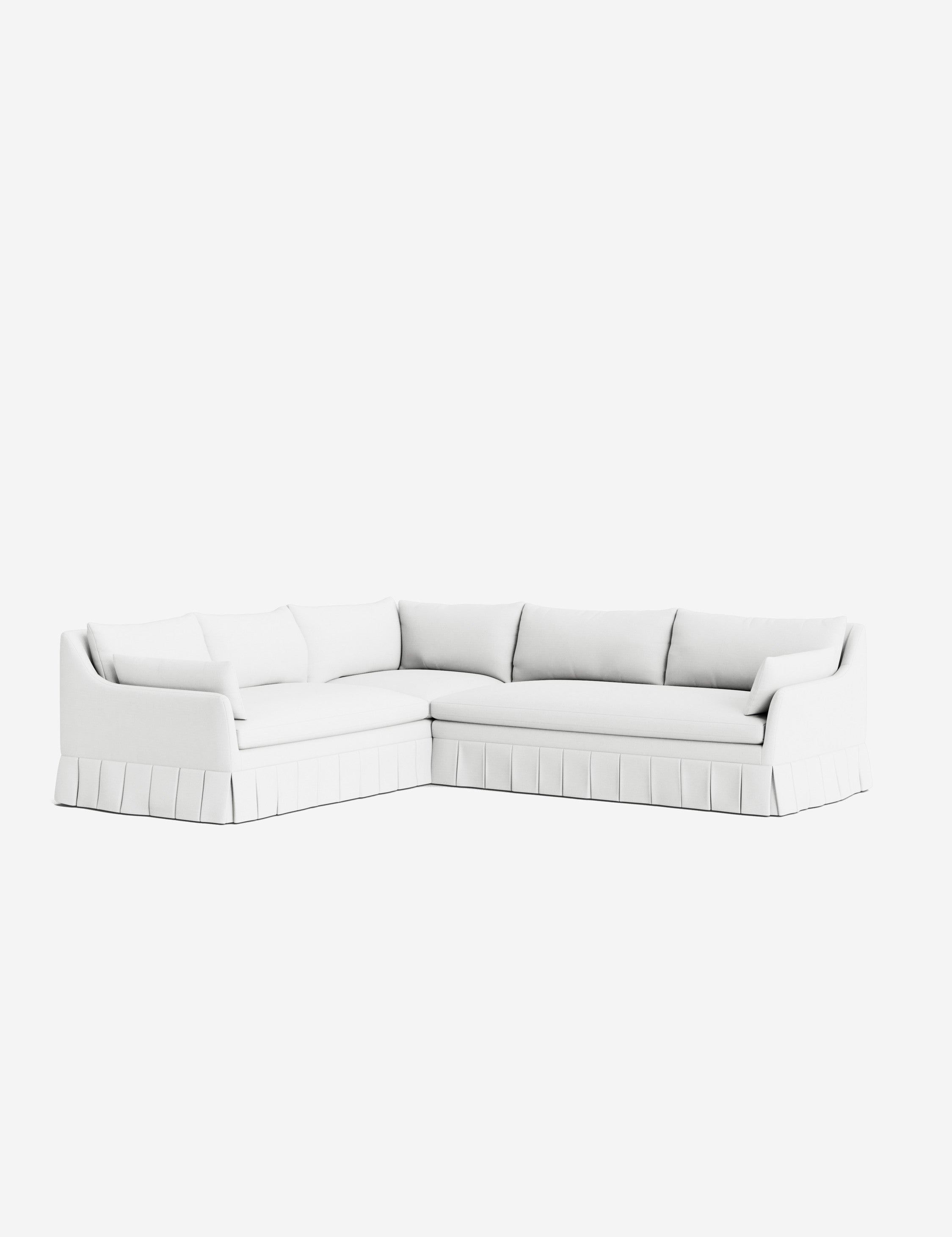 Lulu and Georgia Portola Luxe Depth Pleated Corner Sectional Sofa - view 41